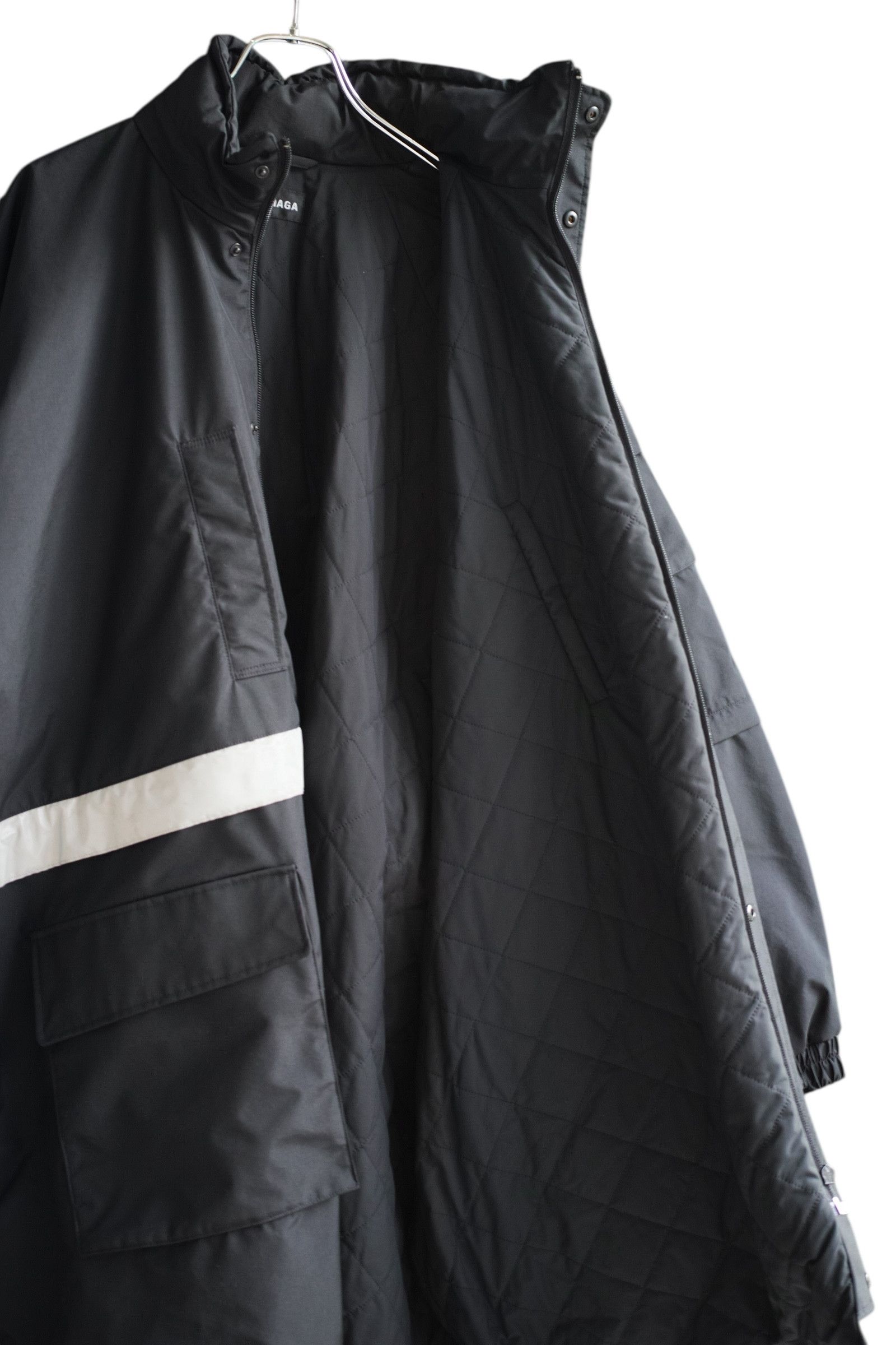 Balenciaga BALENCIAGA 2018Winter Reflective stripe oversized parka black size 48 Size US XXL / EU 58 / 5 - 7 Thumbnail