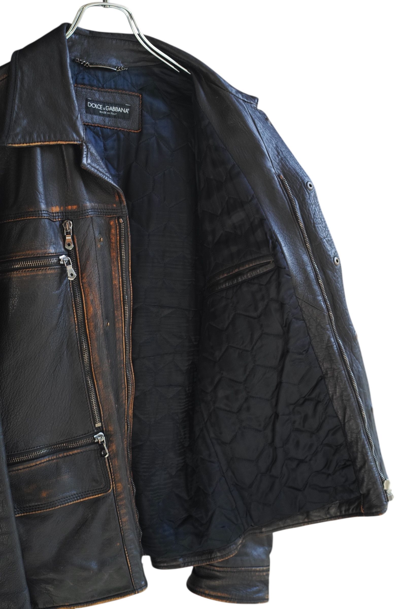 Dolce & Gabbana Dolce & Gabbana Lether Jacket brown size 48 Size US M / EU 48-50 / 2 - 5 Thumbnail