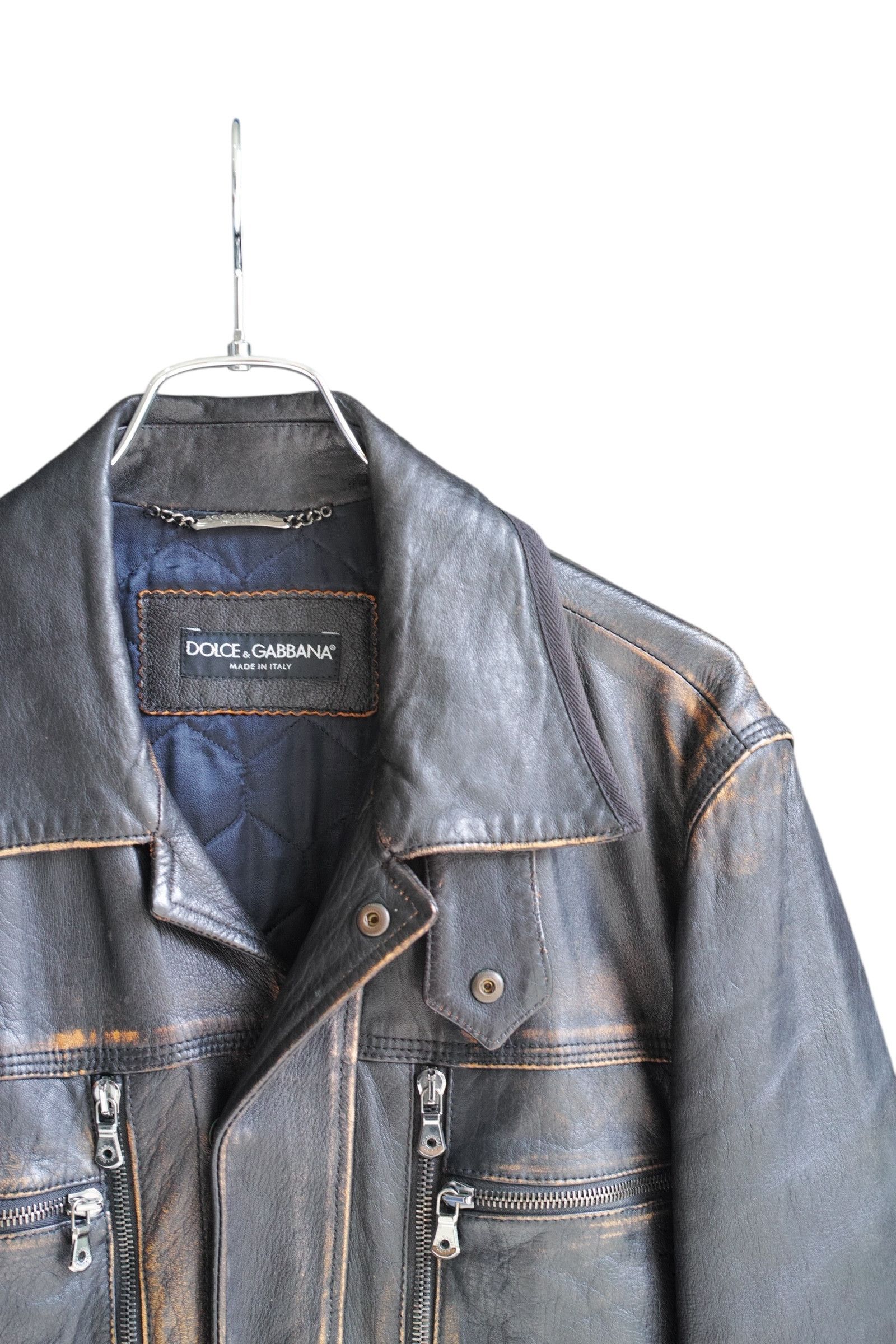 Dolce & Gabbana Dolce & Gabbana Lether Jacket brown size 48 Size US M / EU 48-50 / 2 - 6 Thumbnail