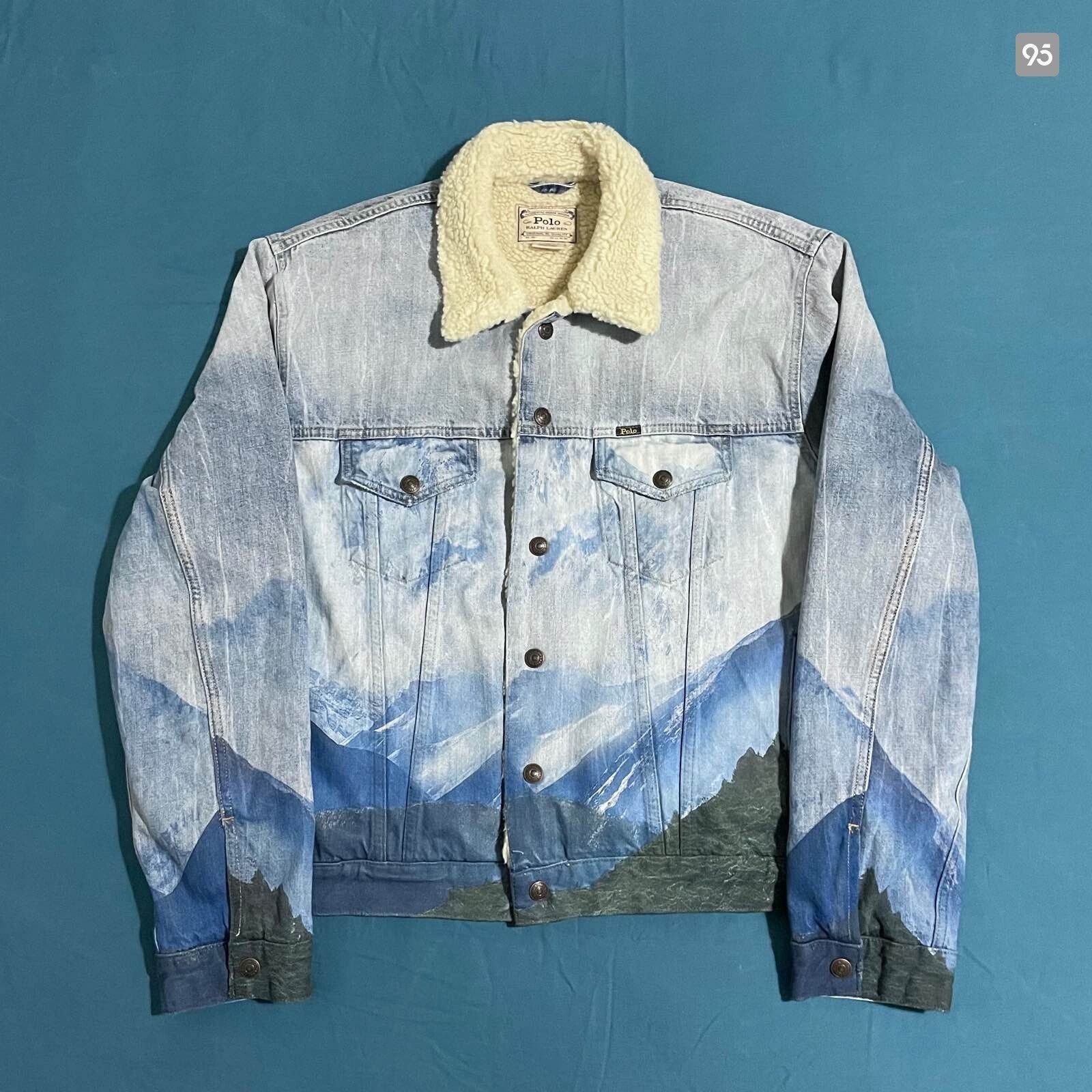 Polo Ralph Lauren Ralph Lauren Polo SS22 Snow Mountain Denim Jacket Size US L / EU 52-54 / 3 - 3 Thumbnail