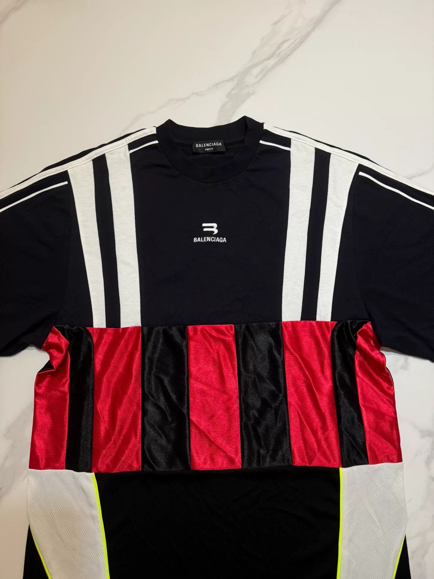 Balenciaga Balenciaga Spliced Football Jersey T-shirt Size US XXS / EU 40 - 3 Thumbnail