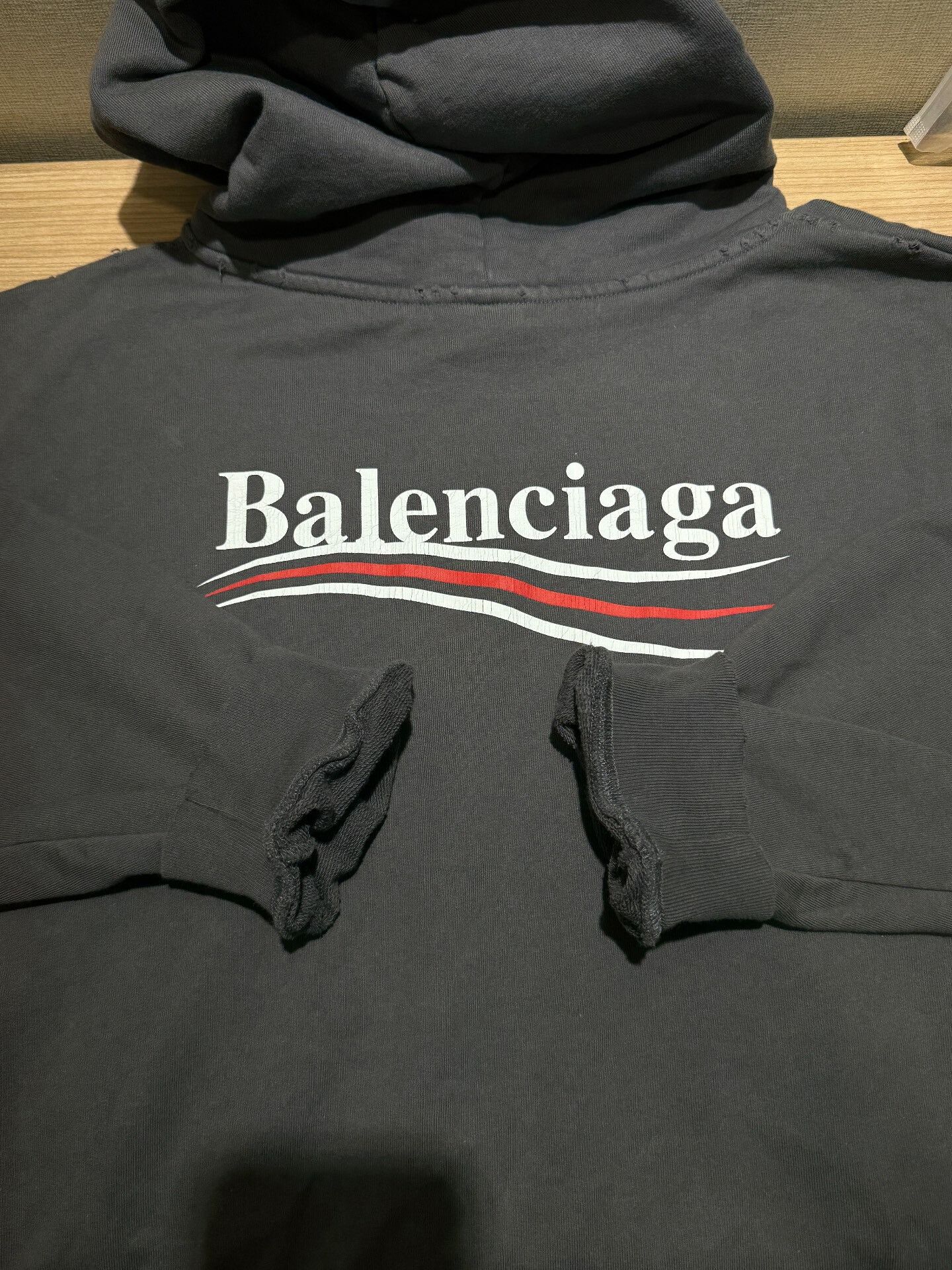 Balenciaga Balenciaga FW22 Distressed Coke Hoodie Size US XS / EU 42 / 0 - 4 Thumbnail