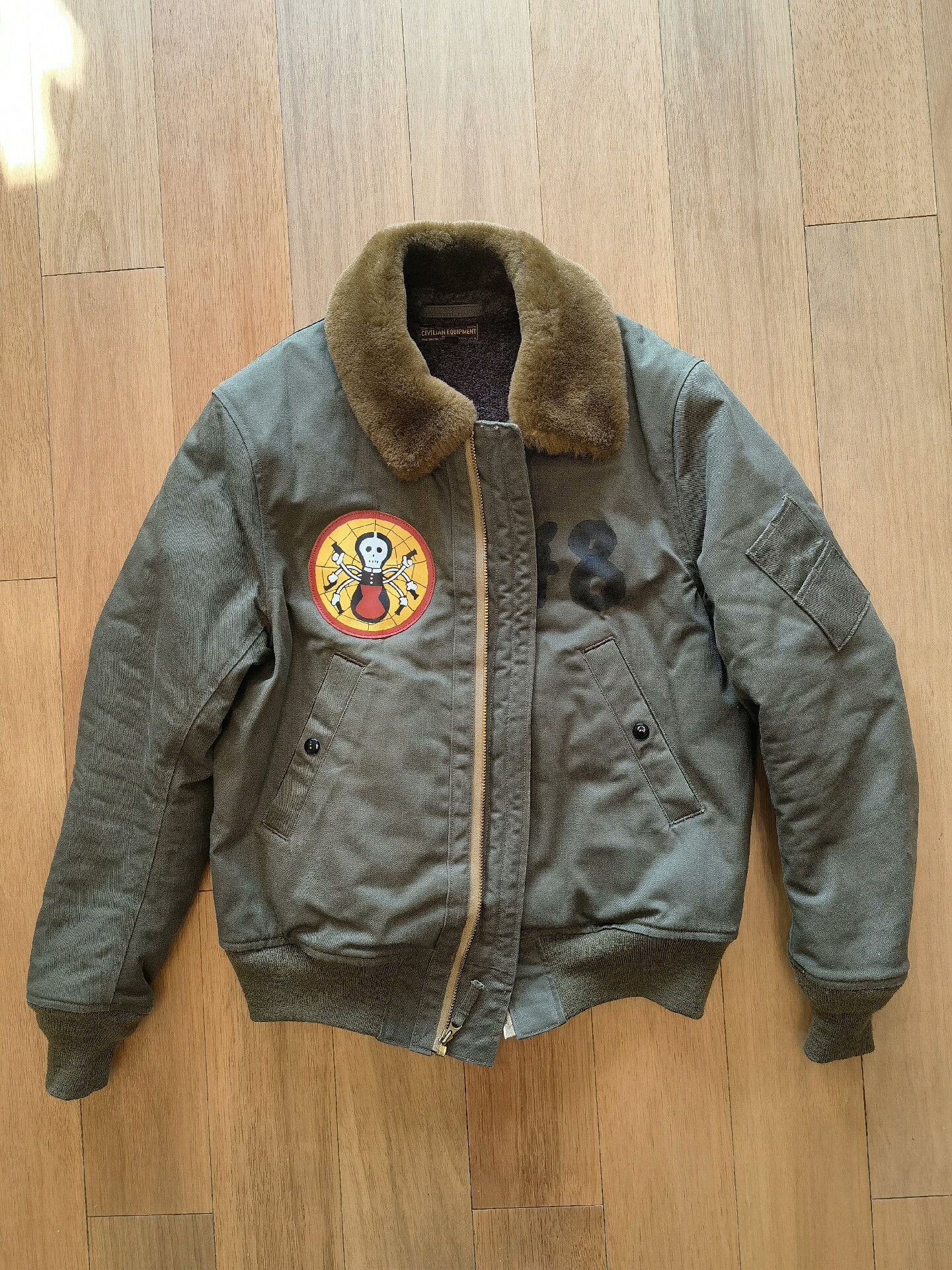 Freewheelers Freewheelers B15 Flight Jacket Black Widow Theme Size US XXS / EU 40 - 3 Thumbnail