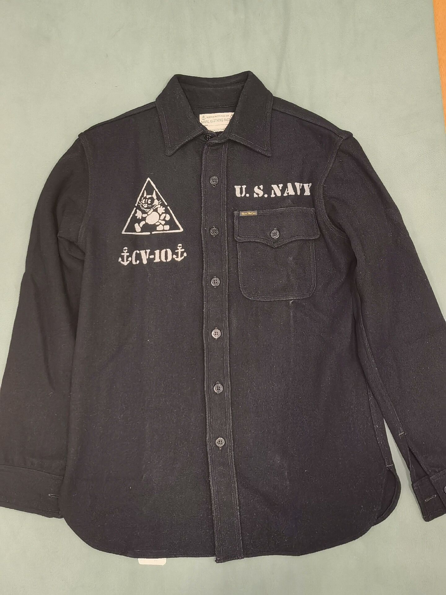 TOYS McCOY Toys Mccoy Felix Cat Wool Officer Shirt Size US L / EU 52-54 / 3 - 3 Thumbnail