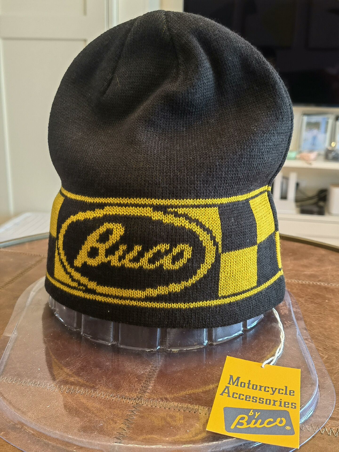 TOYS McCOY Buco Black and Yellow Beanie Hat Size ONE SIZE - 6 Thumbnail