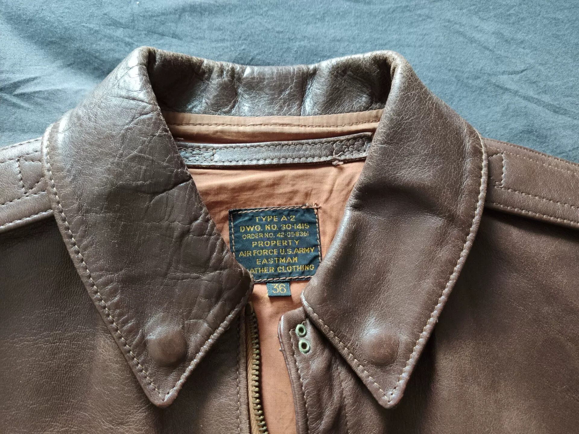 Eastman Leather Clothing Eastman A2 Leather Jacket Size 36 Size US S / EU 44-46 / 1 - 3 Thumbnail