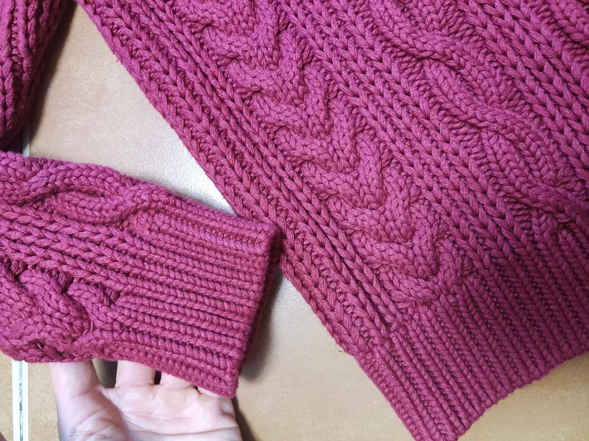 Porter Classic Red Knit Sweater with Cable Design Size US S / EU 44-46 / 1 - 5 Thumbnail