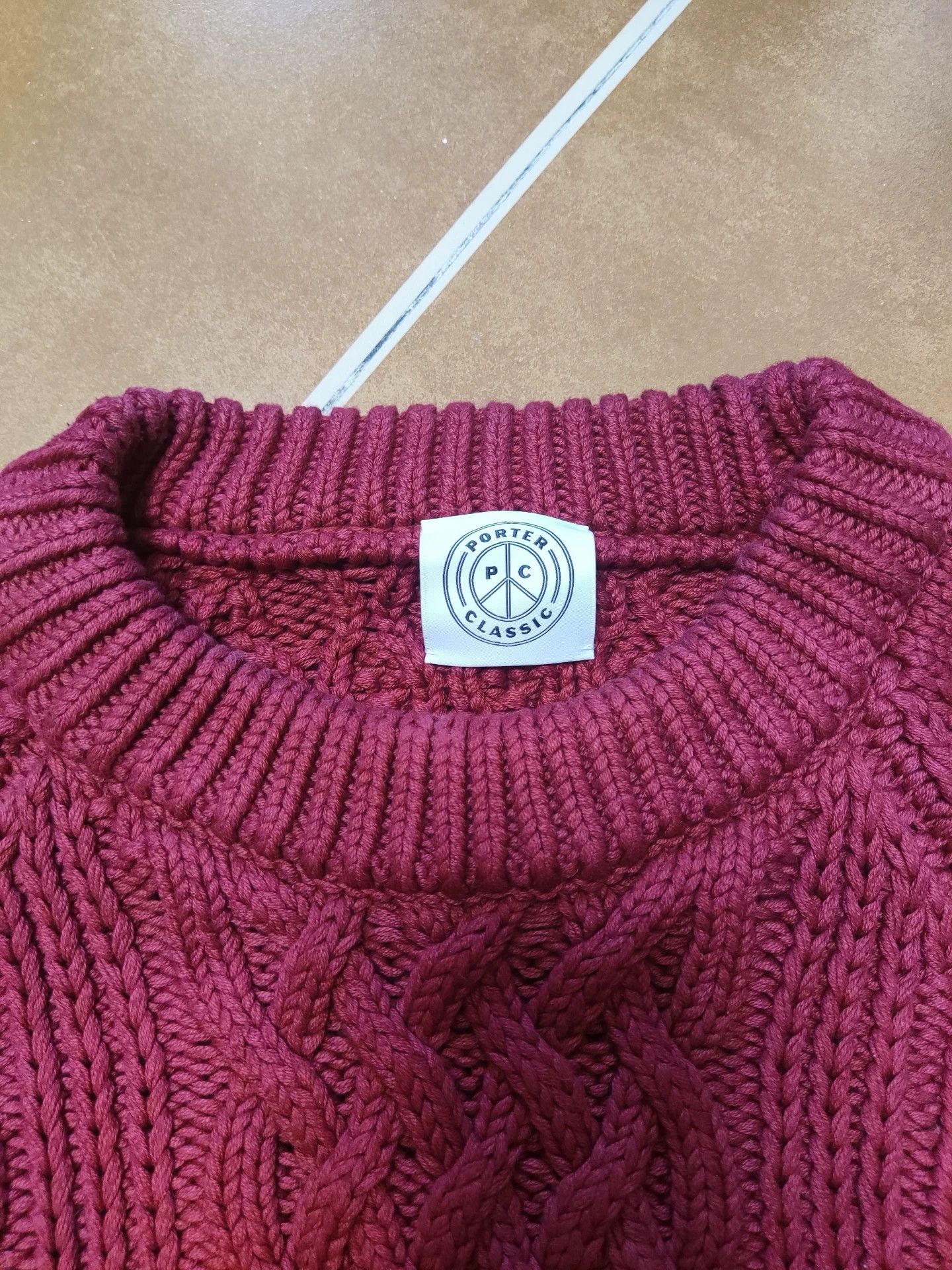 Porter Classic Red Knit Sweater with Cable Design Size US S / EU 44-46 / 1 - 2 Thumbnail