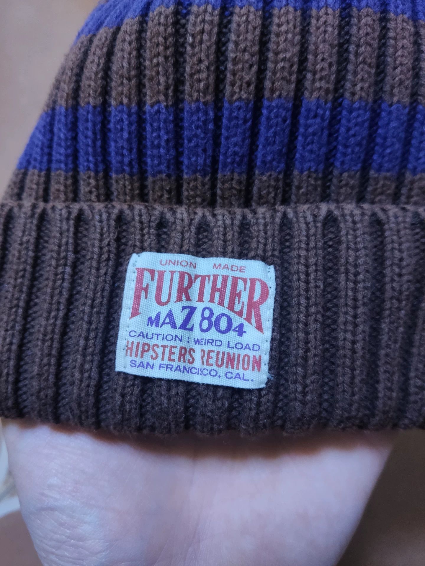 Freewheelers Striped Knit Beanie Hat for All Size ONE SIZE - 4 Thumbnail