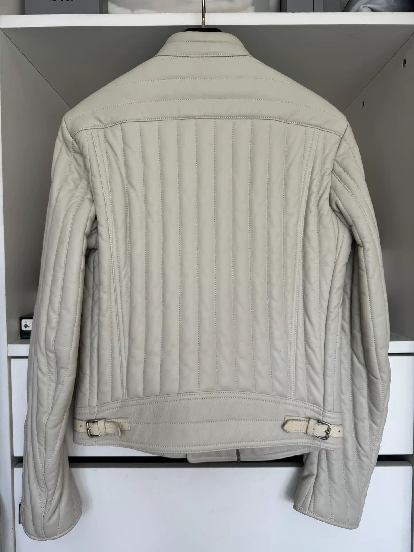 Tom Ford Rare White Leather Quilted Jacket Size US S / EU 44-46 / 1 - 7 Thumbnail