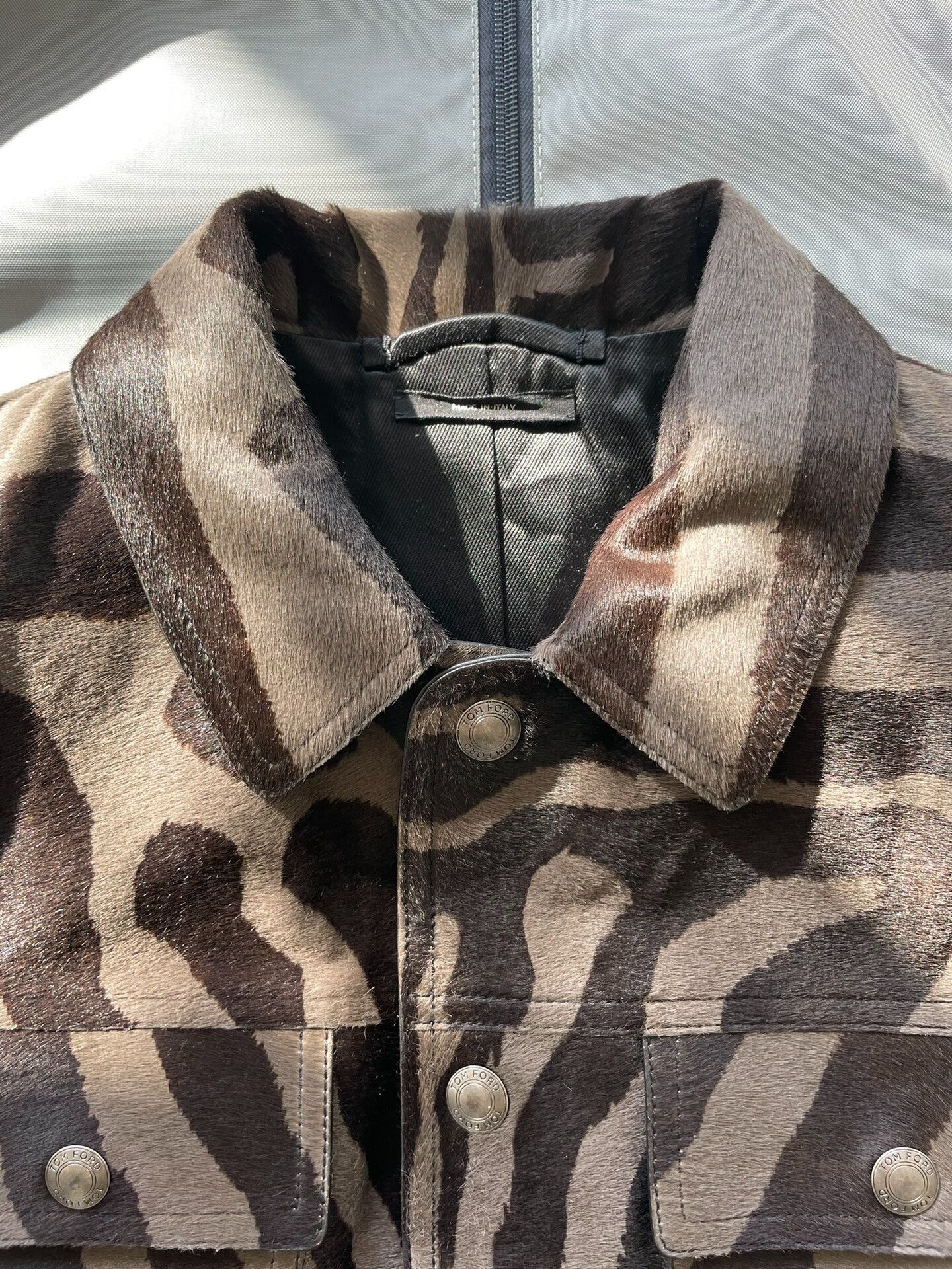 Tom Ford Tom Ford Zebra Pattern Leather Jacket Size US S / EU 44-46 / 1 - 3 Thumbnail