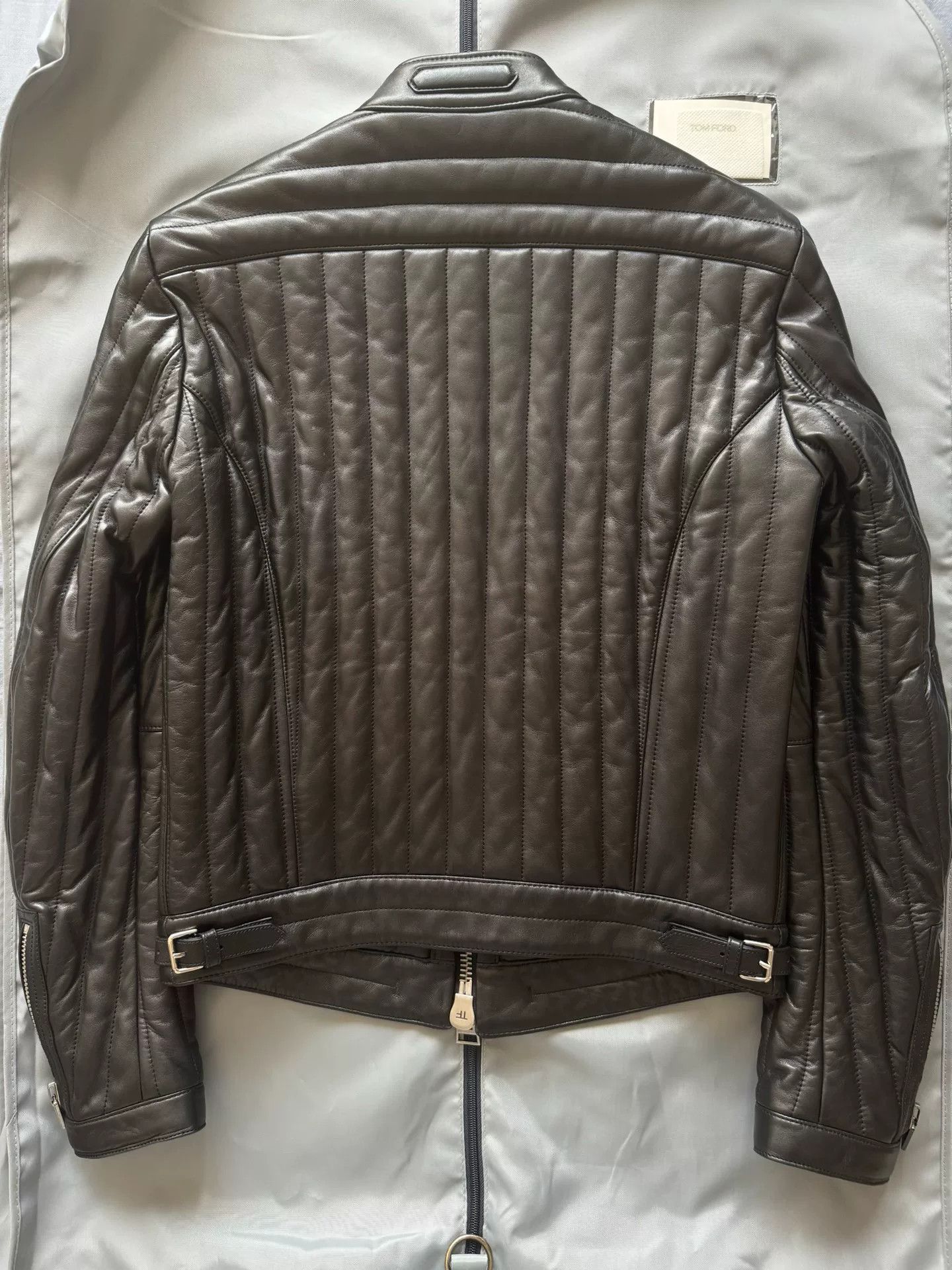 Tom Ford Tom Ford Black Leather Motorcycle Jacket Size US S / EU 44-46 / 1 - 5 Thumbnail