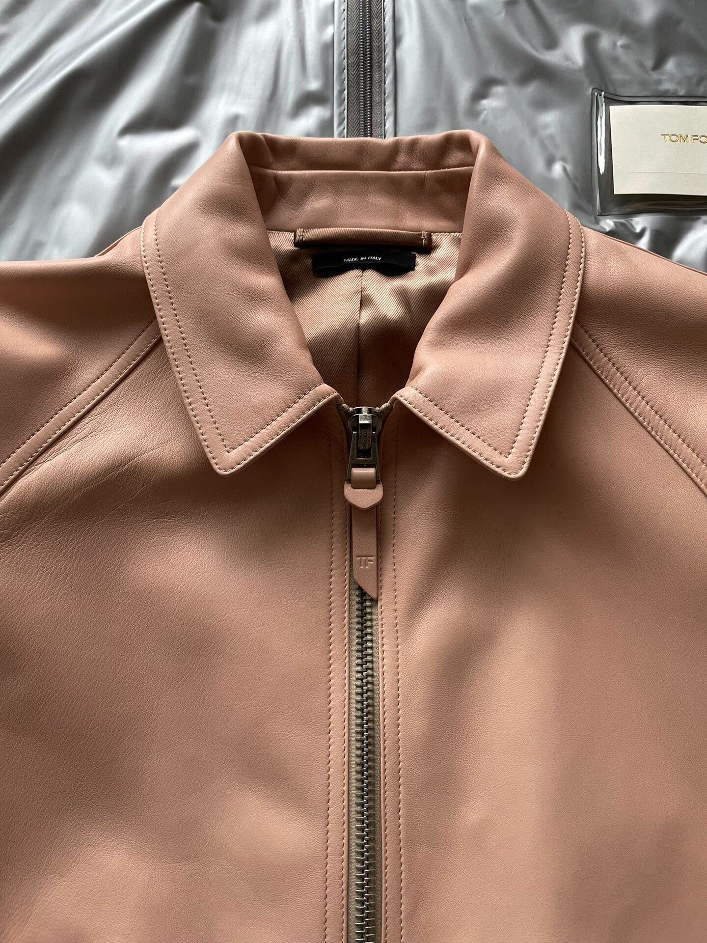Tom Ford Tom Ford Luxury Pink Leather Jacket Size L / US 10 / IT 46 - 3 Thumbnail