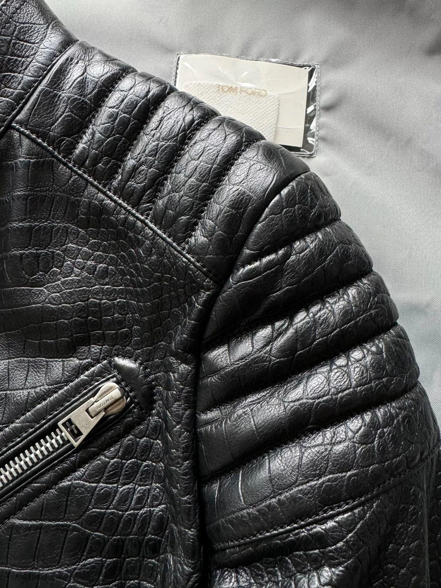 Tom Ford Tom Ford Crocodile Leather Biker Jacket Size US S / EU 44-46 / 1 - 3 Thumbnail
