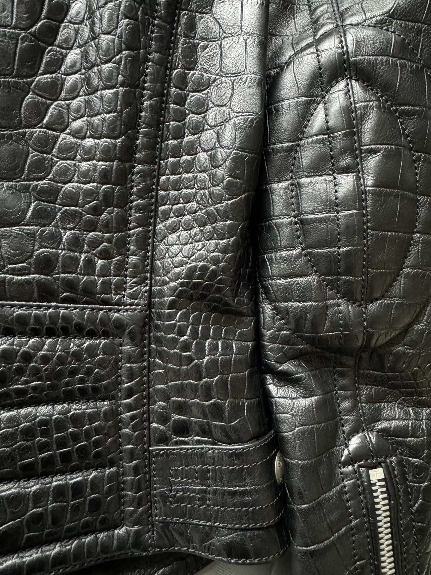 Tom Ford Tom Ford Crocodile Leather Biker Jacket Size US S / EU 44-46 / 1 - 6 Thumbnail