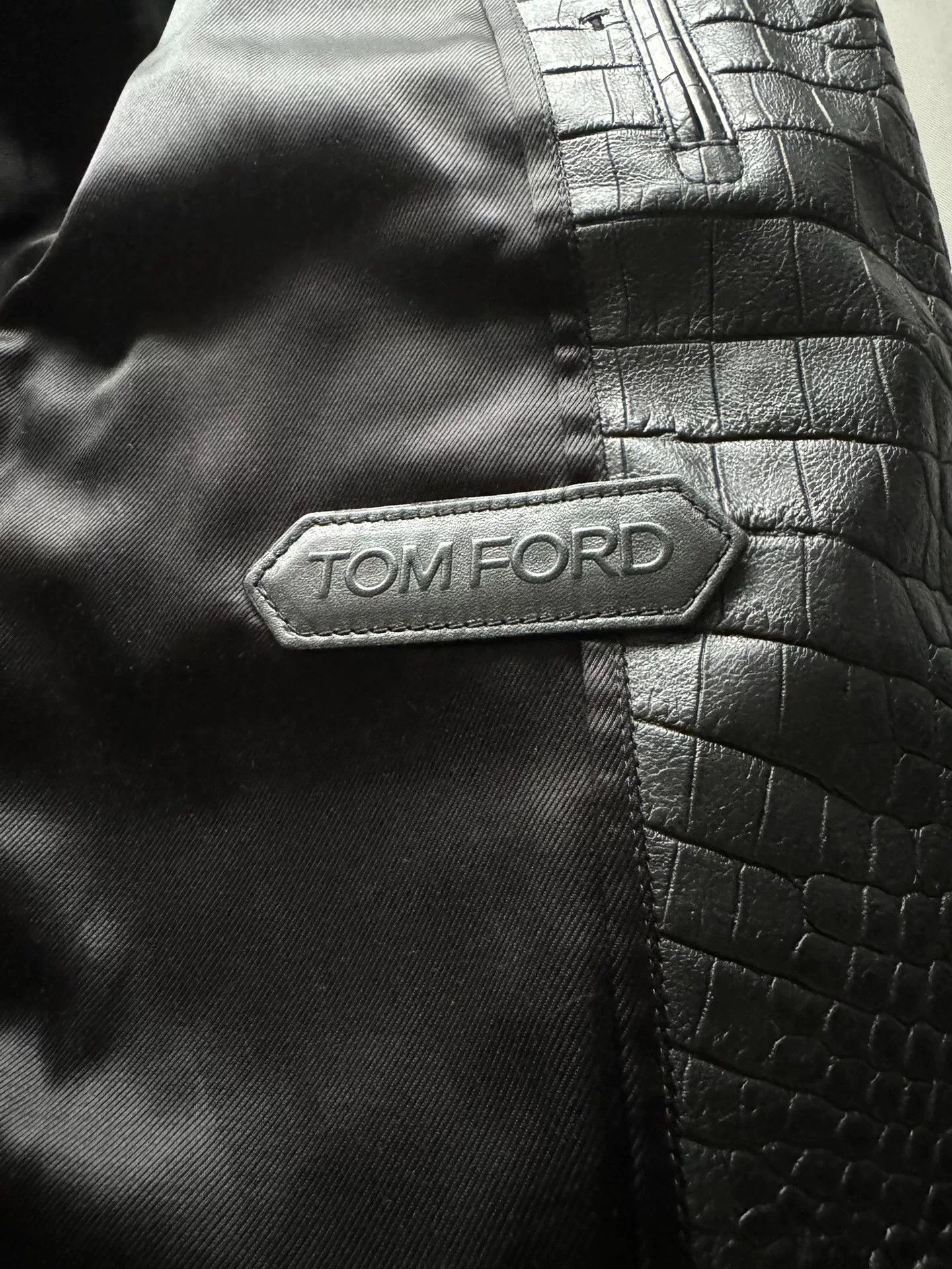 Tom Ford Tom Ford Crocodile Leather Biker Jacket Size US S / EU 44-46 / 1 - 8 Thumbnail