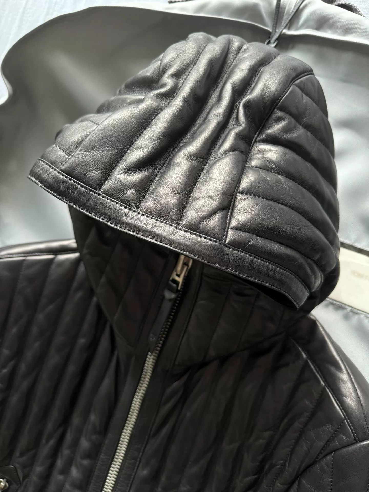 Tom Ford TOM FORD Quilted Hooded Leather Jacket Size US M / EU 48-50 / 2 - 2 Thumbnail