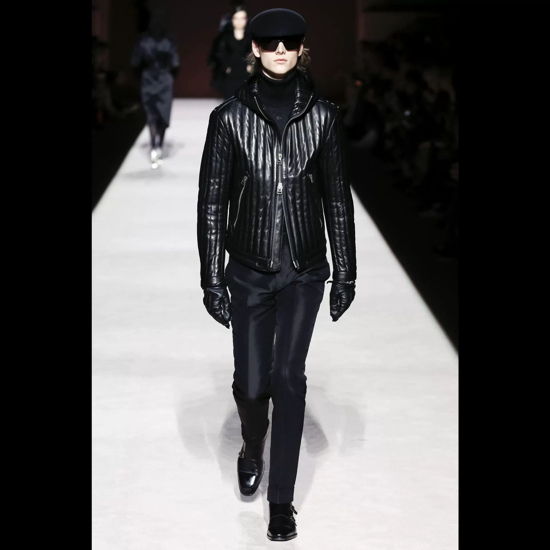 Tom Ford TOM FORD Quilted Hooded Leather Jacket Size US M / EU 48-50 / 2 - 9 Thumbnail
