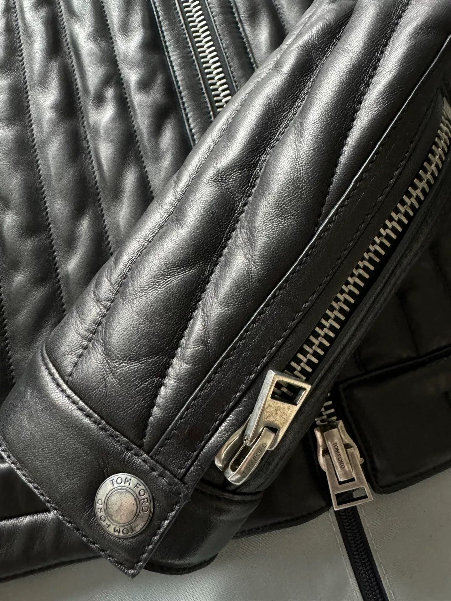 Tom Ford TOM FORD Quilted Hooded Leather Jacket Size US M / EU 48-50 / 2 - 4 Thumbnail