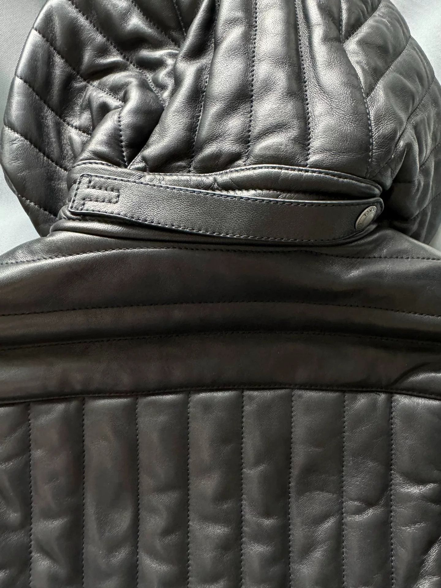 Tom Ford TOM FORD Quilted Hooded Leather Jacket Size US M / EU 48-50 / 2 - 7 Thumbnail