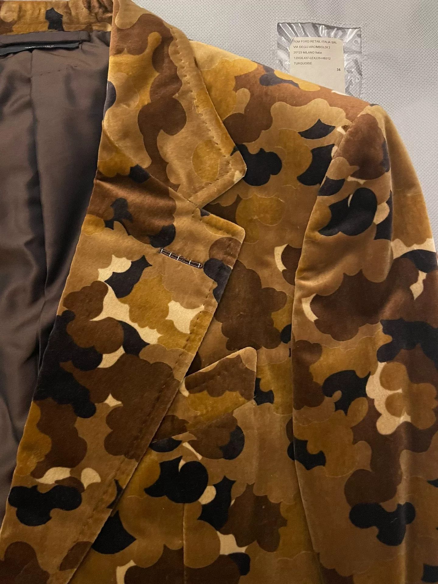 Tom Ford Tom Ford Velvet Camouflage Jacket Size L / US 10 / IT 46 - 3 Thumbnail