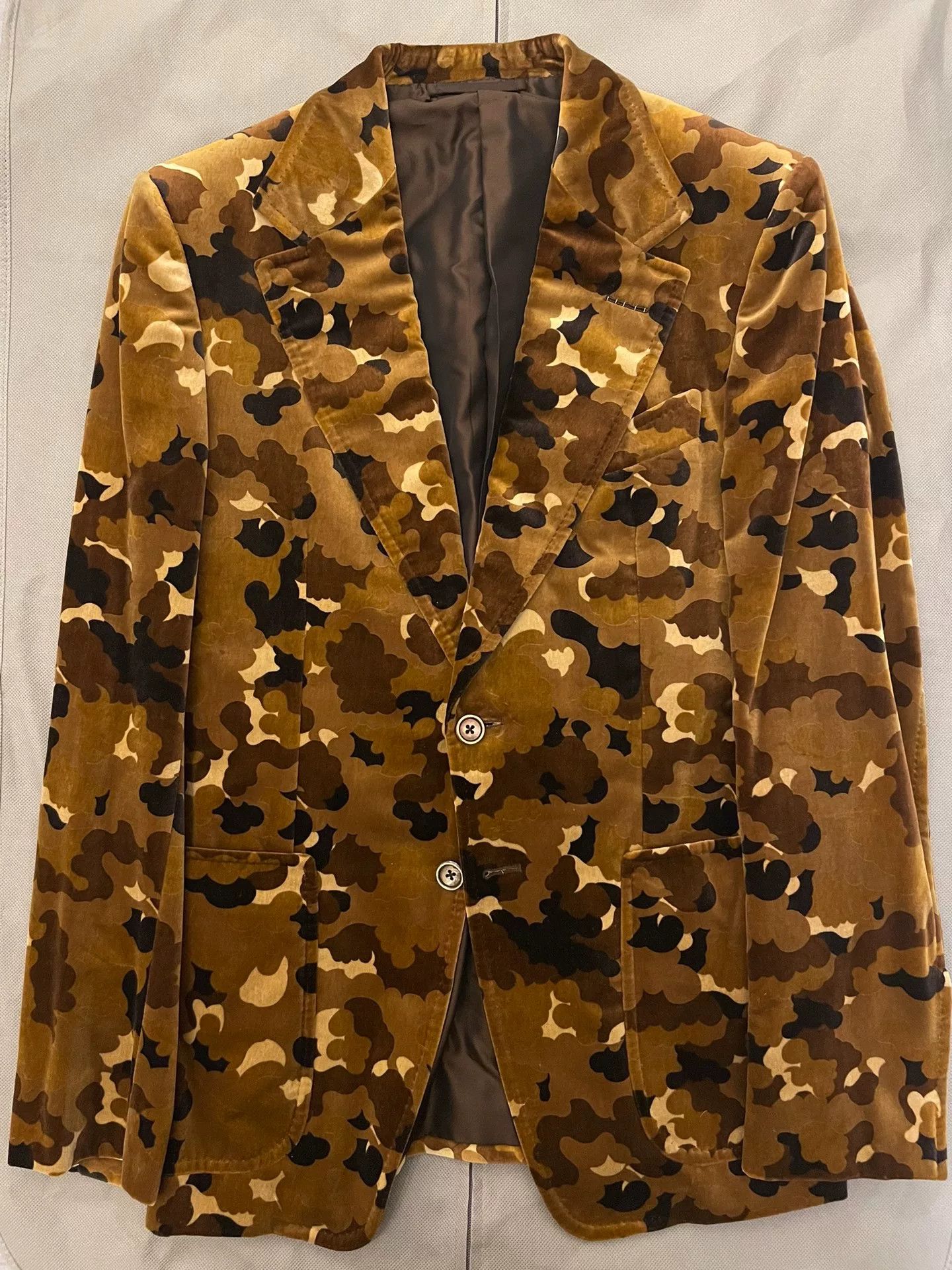 Tom Ford Tom Ford Velvet Camouflage Jacket Size L / US 10 / IT 46 - 2 Thumbnail