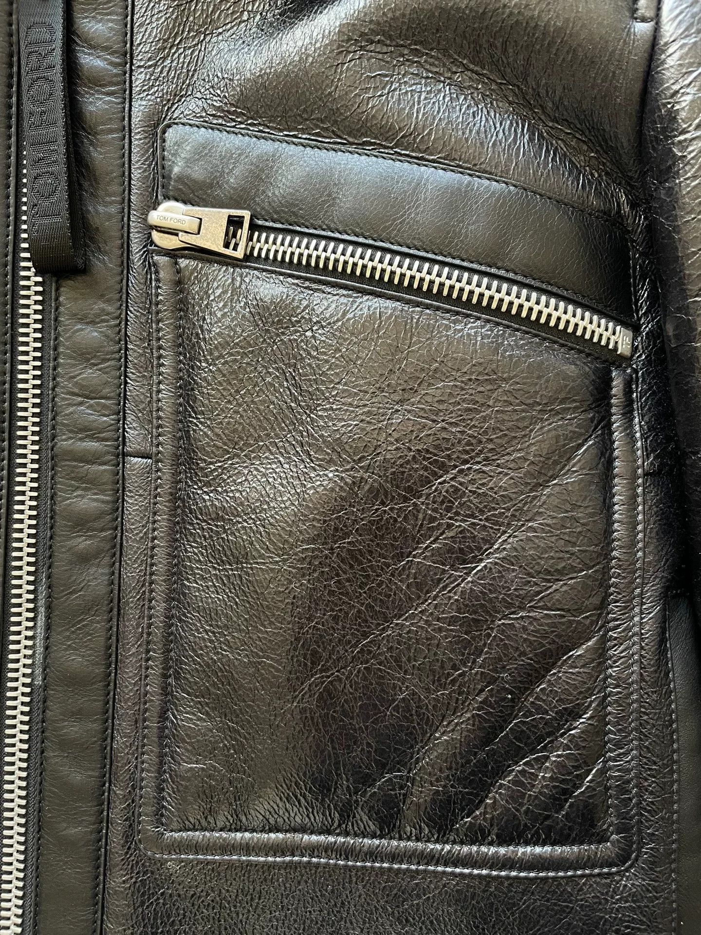 Tom Ford TOM FORD Leather Jacket with Fur Lining Size US S / EU 44-46 / 1 - 4 Thumbnail