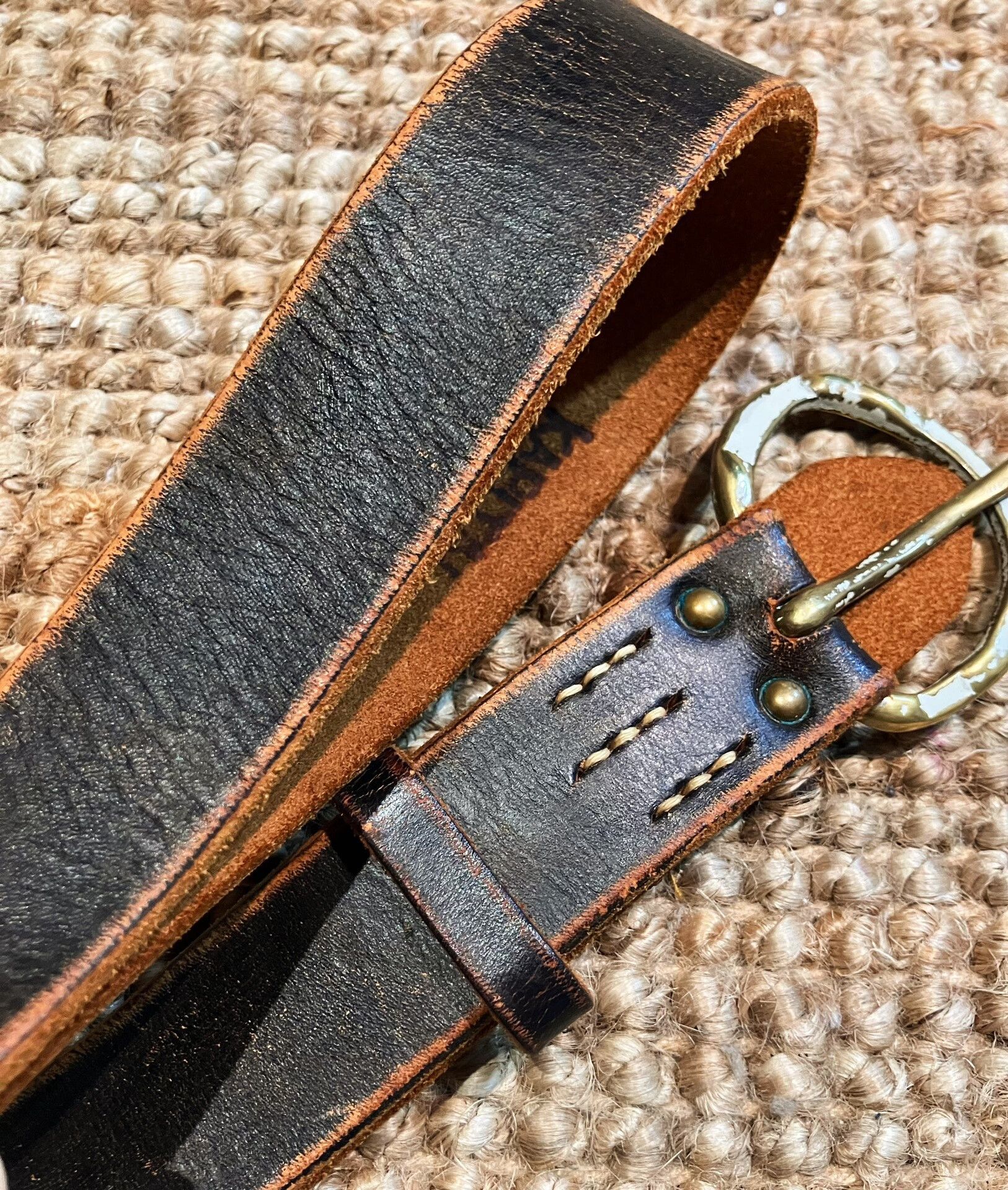 Kapital Kountry Kapital Thick Leather Waist Belt Size ONE SIZE - 3 Thumbnail