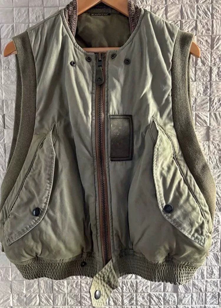 Kapital Kapital Vintage Ma-1 Vest in Green Size US S / EU 44-46 / 1 - 4 Thumbnail