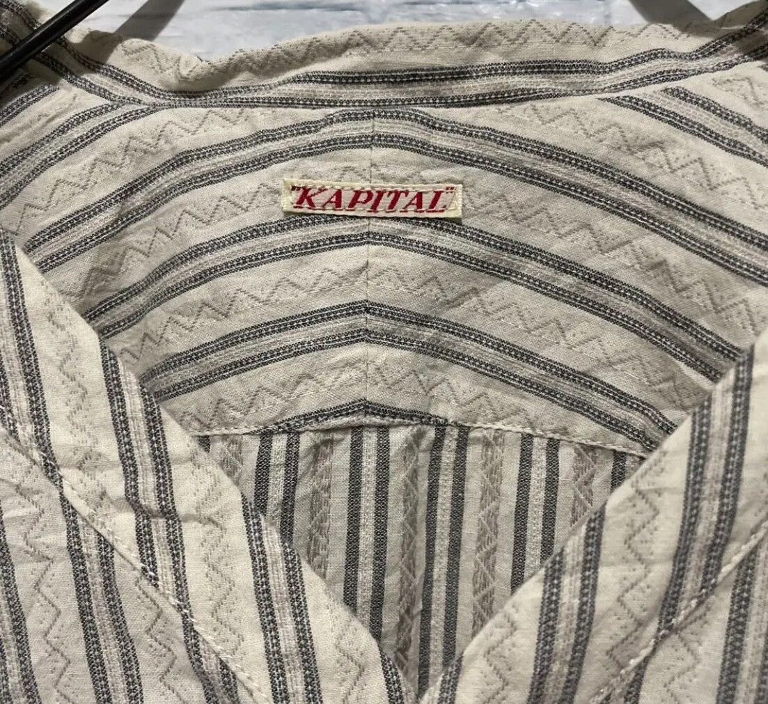 Kapital Vintage Kapital Striped Shirt Size L Size US L / EU 52-54 / 3 - 2 Thumbnail