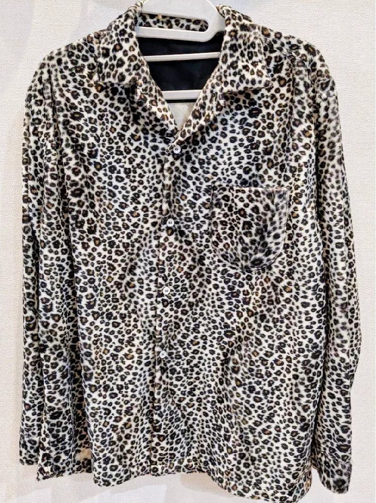 Vintage Fake Fur White Leopard Shirt Size US XL / EU 56 / 4 - 3 Thumbnail