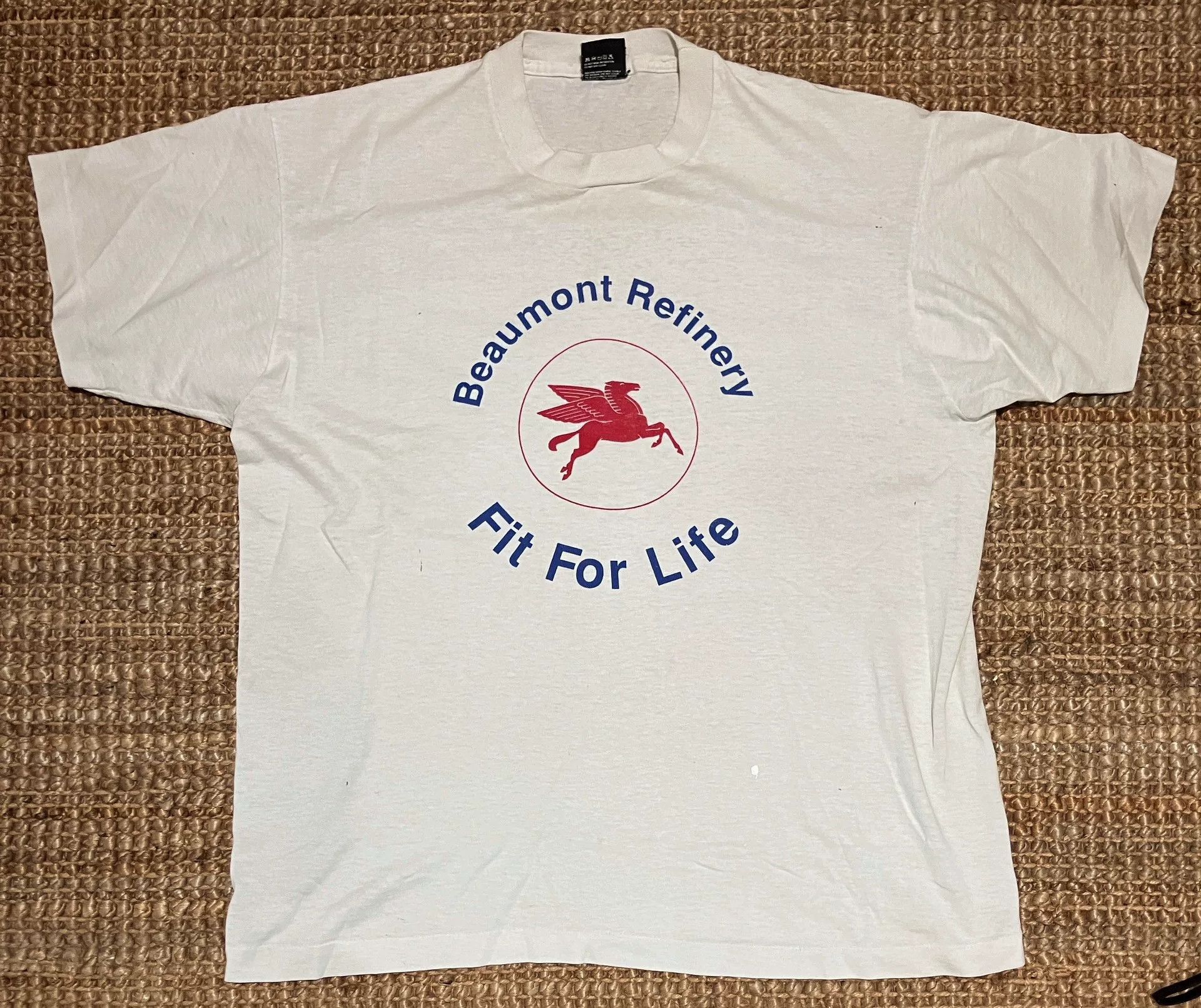 Vintage Vintage 80s Mobil Jet Oil T-shirt Size US M / EU 48-50 / 2 - 2 Thumbnail