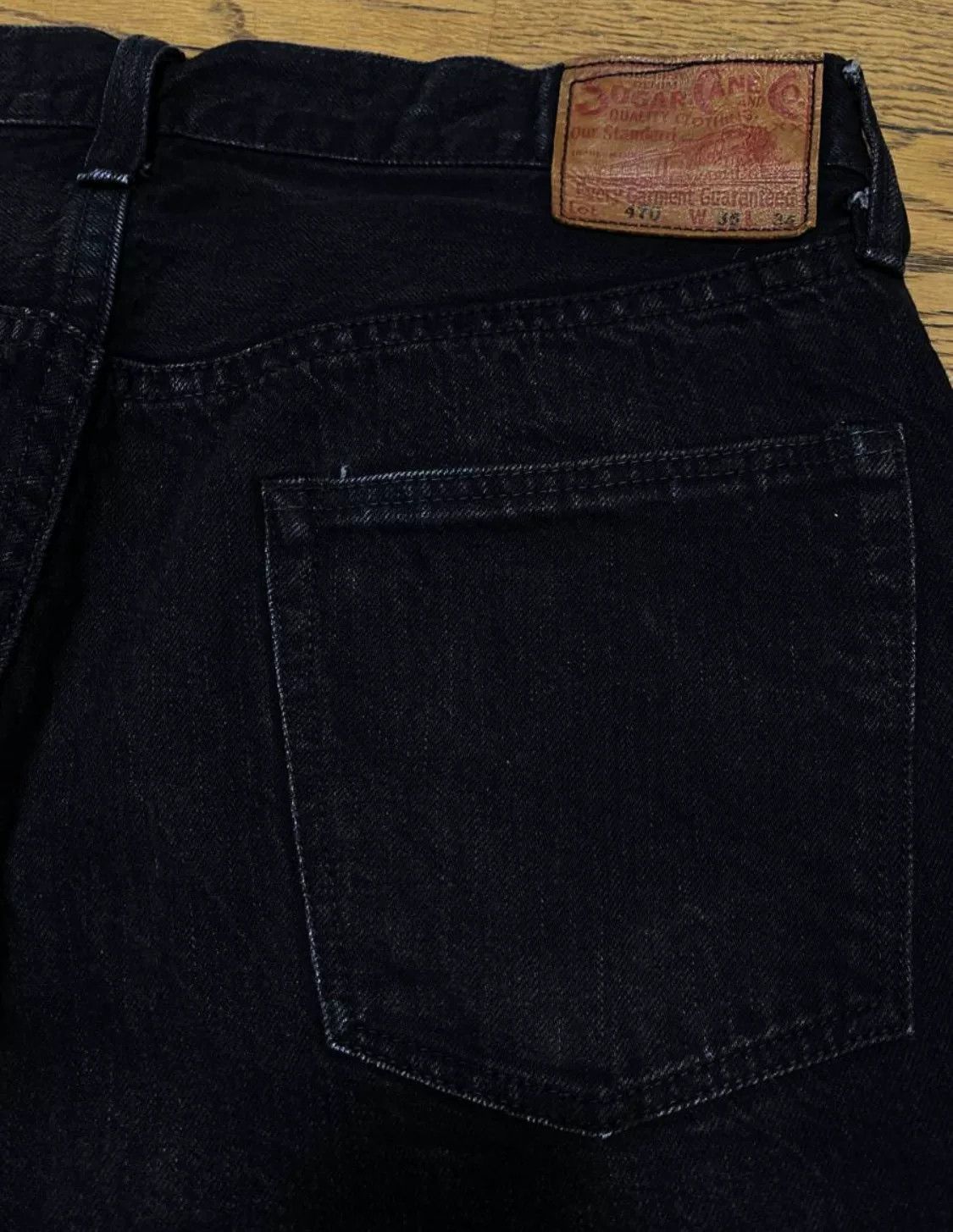 Sugar Cane Sugar Cane Black Denim Trousers Size US 32 / EU 48 - 5 Thumbnail