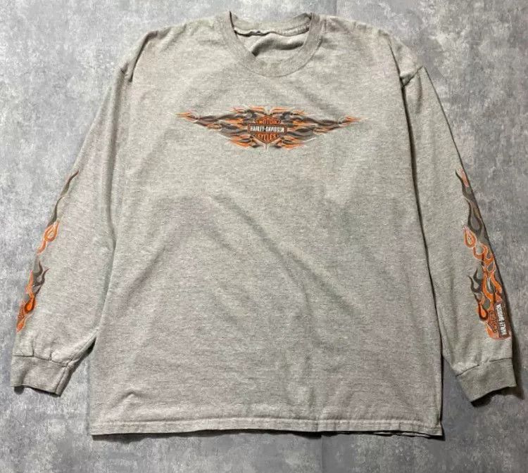 Vintage Vintage Harley Davidson Long Sleeve T-Shirt Size US L / EU 52-54 / 3 - 2 Thumbnail