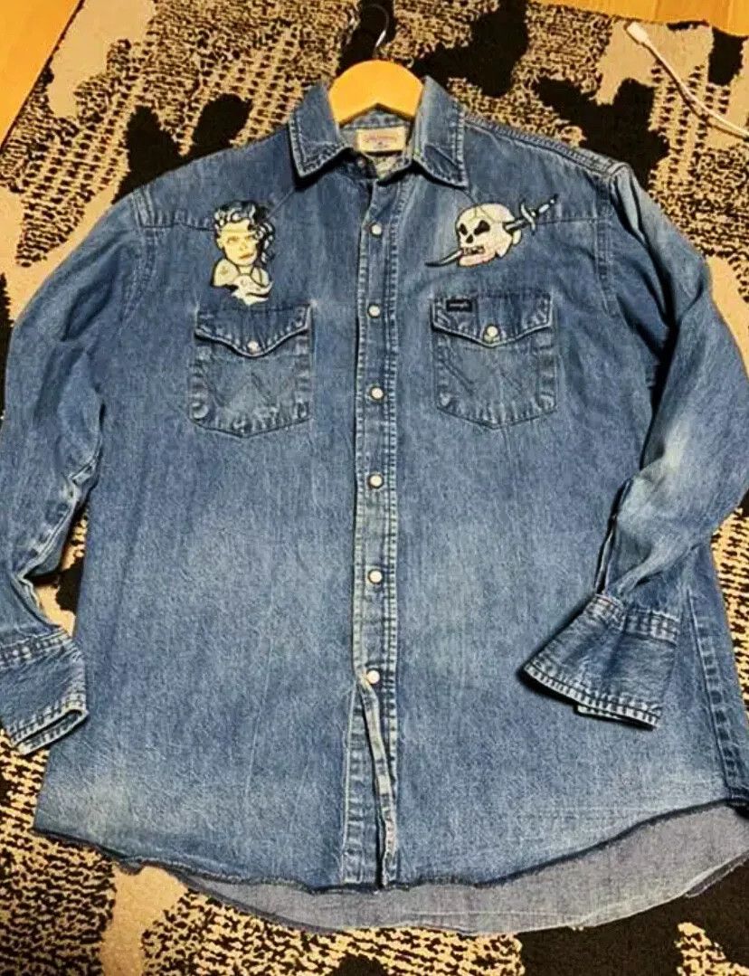 Wrangler Vintage 80's Wrangler Denim Shirt Size US M / EU 48-50 / 2 - 3 Thumbnail
