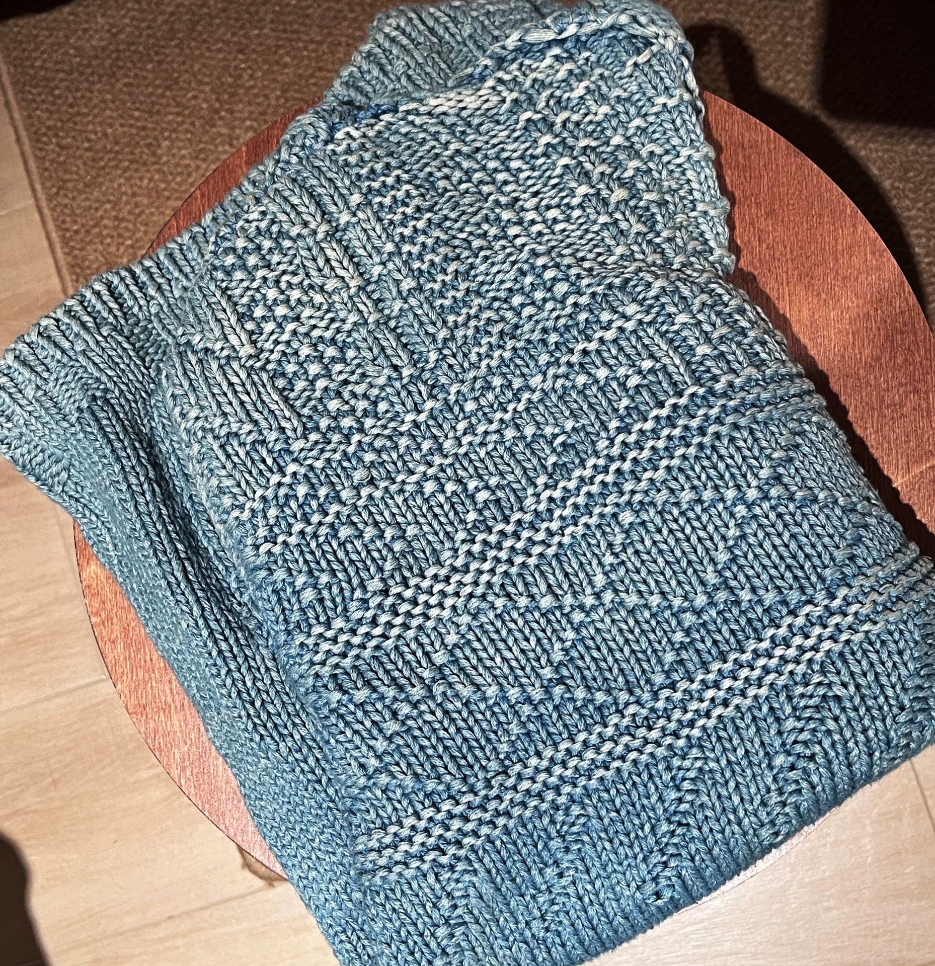 Kapital Kountry Handmade Blue Dyed Knit Sweater Size M / US 6-8 / IT 42-44 - 6 Thumbnail