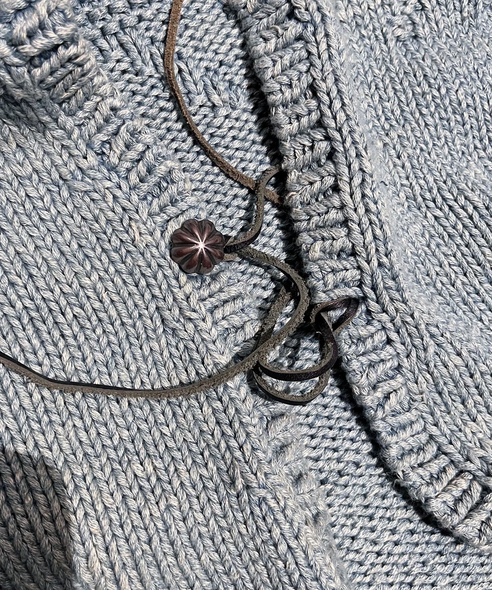 Kapital Kountry Handmade Blue Dyed Knit Sweater Size M / US 6-8 / IT 42-44 - 3 Thumbnail