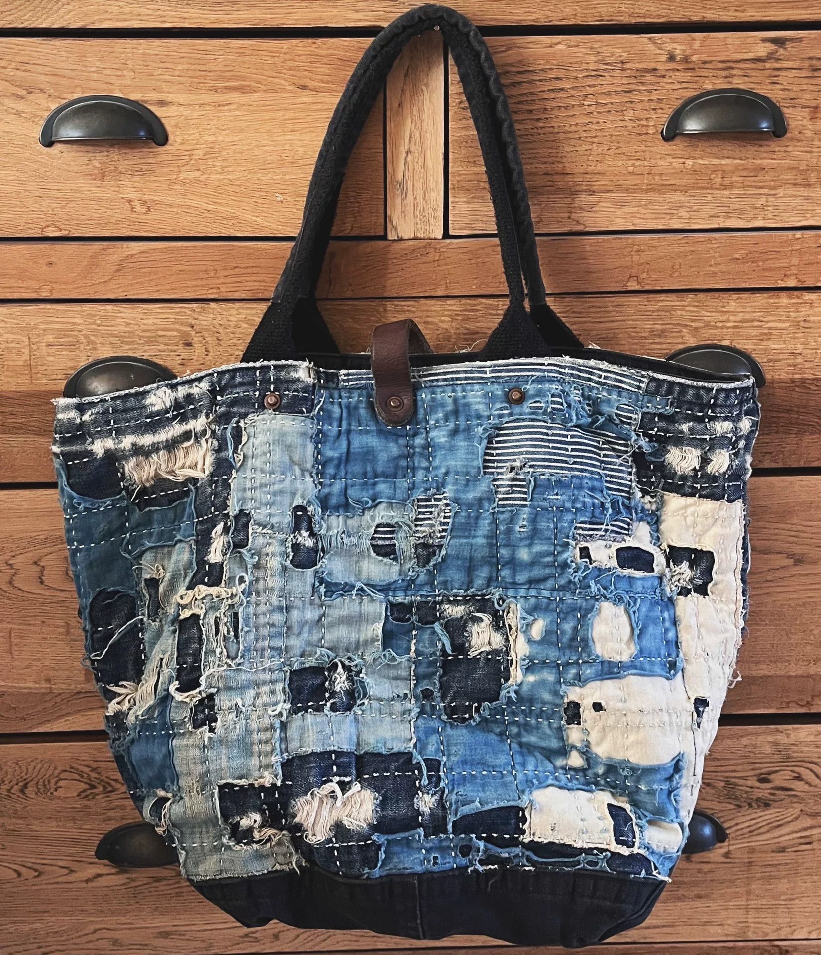 Other Handmade Blue Dyed Tote Bag Size ONE SIZE - 6 Thumbnail