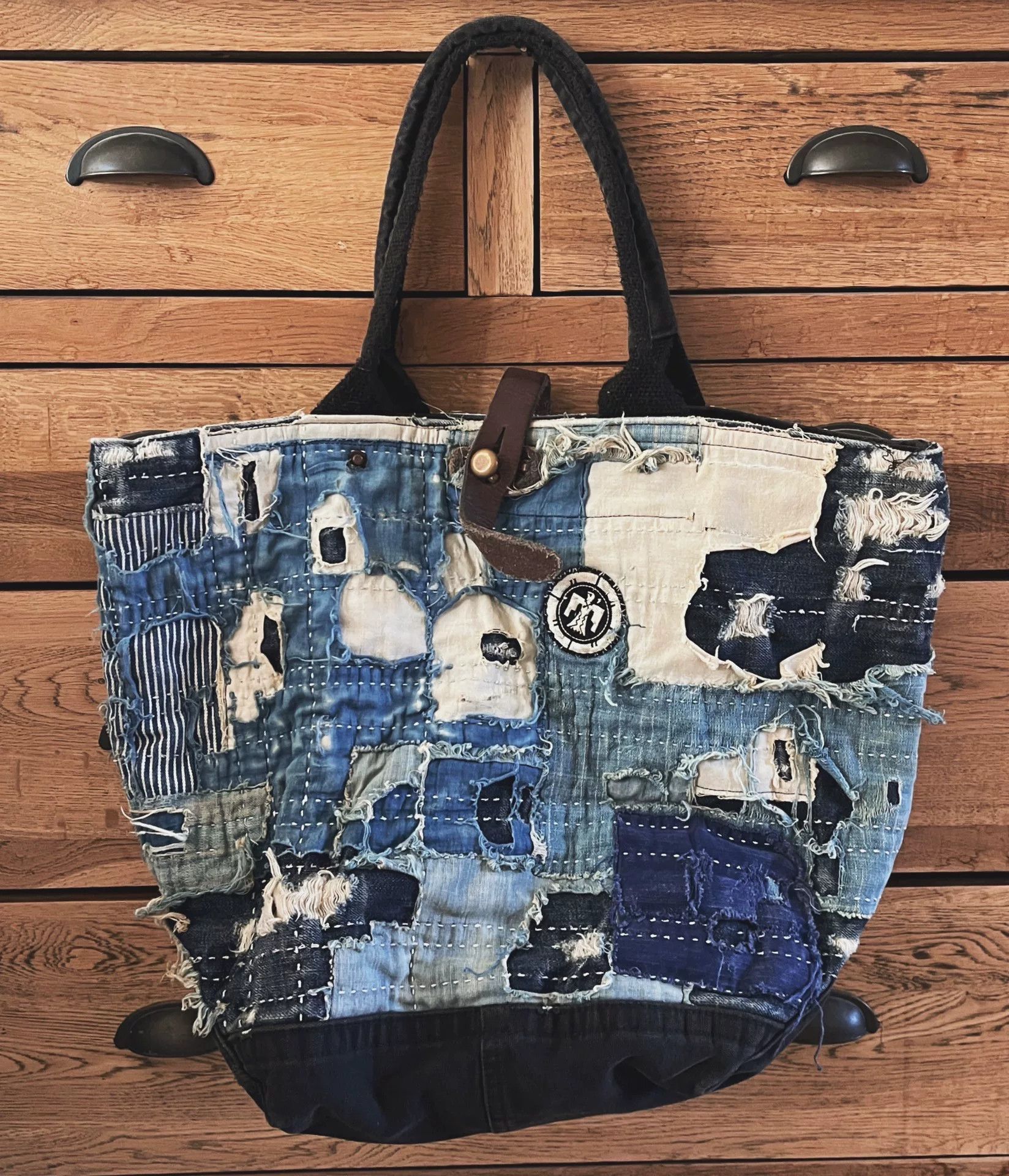 Other Handmade Blue Dyed Tote Bag Size ONE SIZE - 2 Thumbnail