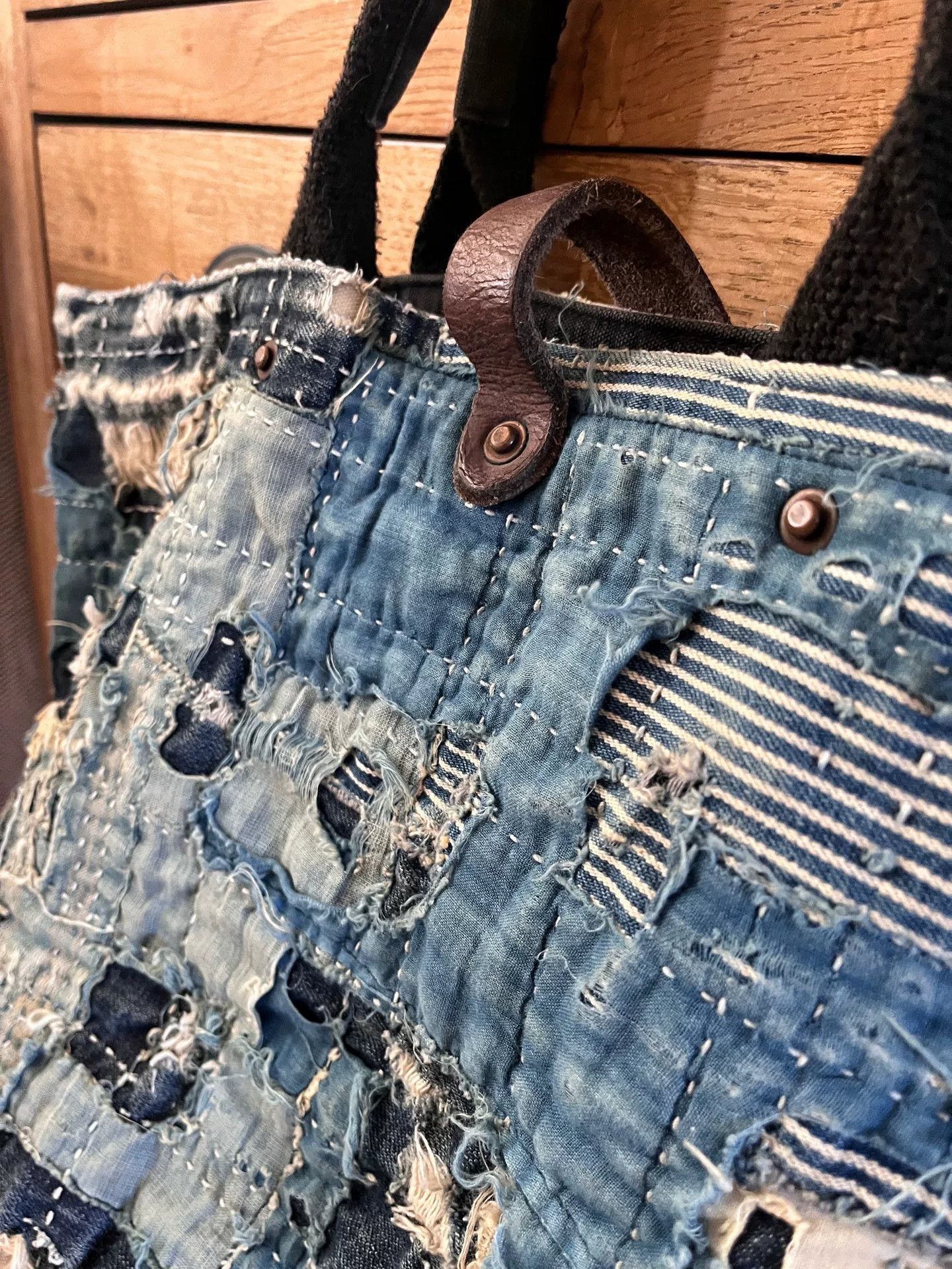 Other Handmade Blue Dyed Tote Bag Size ONE SIZE - 5 Thumbnail