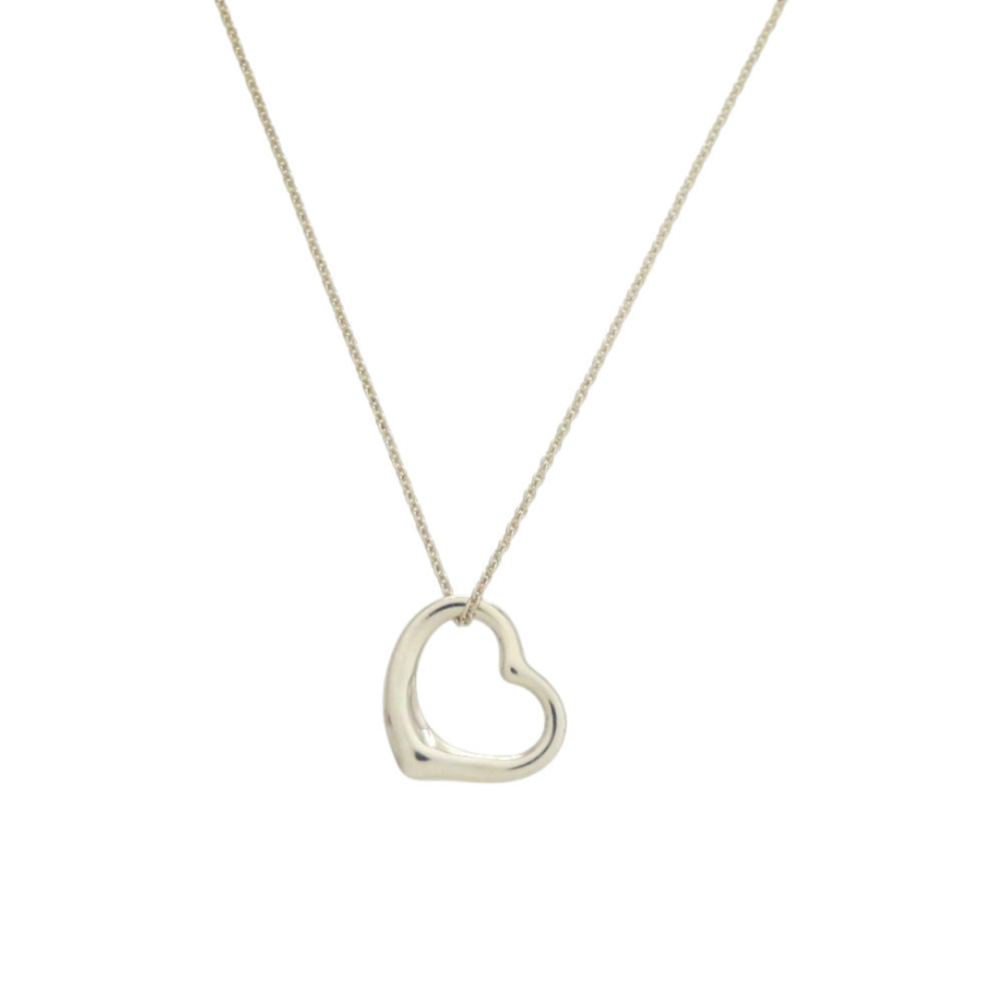 Tiffany & Co. Excellent condition Tiffany Open Heart Elsa Peretti Sterling Silver Necklace 1078 Size ONE SIZE - 2 Thumbnail