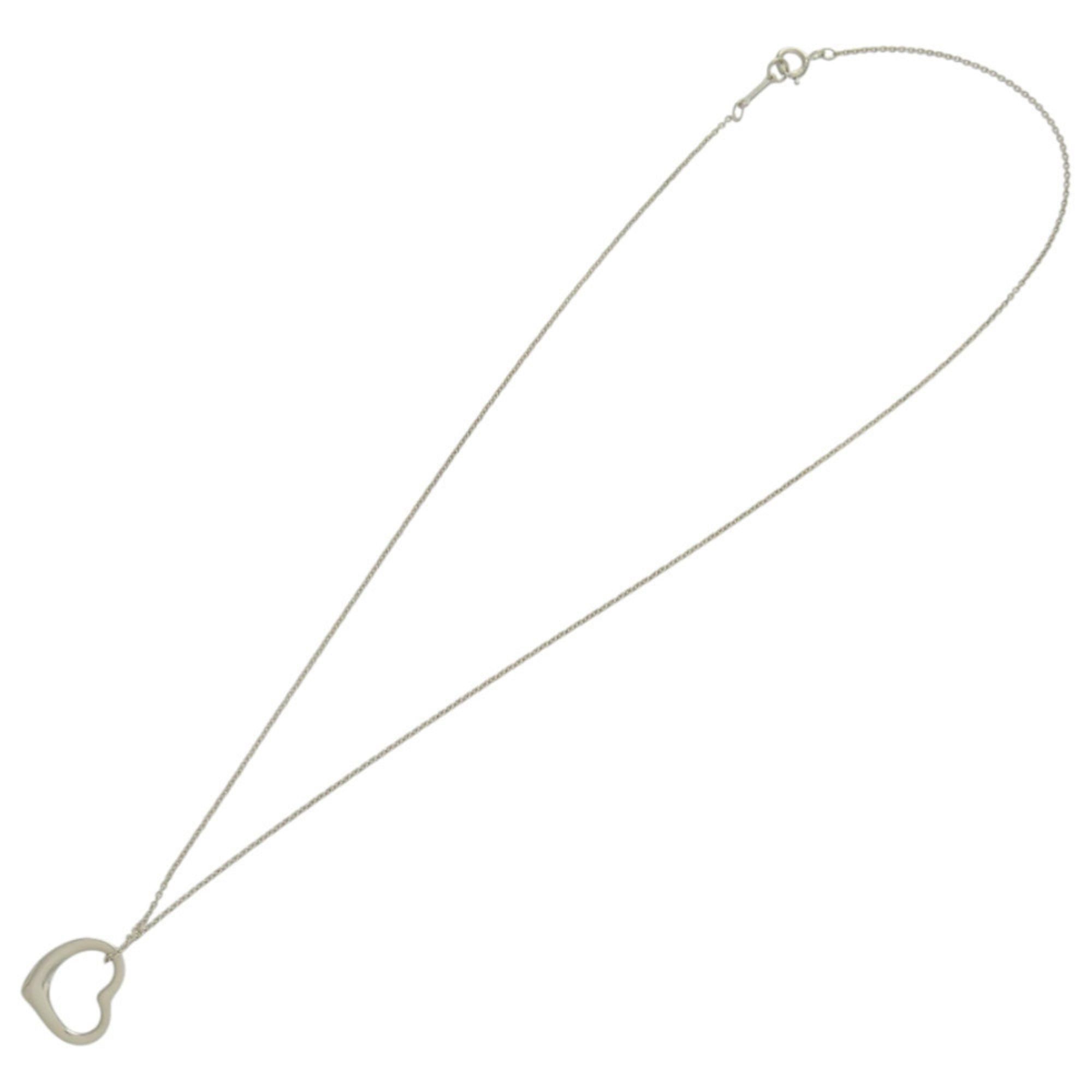 Tiffany & Co. Excellent condition Tiffany Open Heart Elsa Peretti Sterling Silver Necklace 1078 Size ONE SIZE - 3 Thumbnail