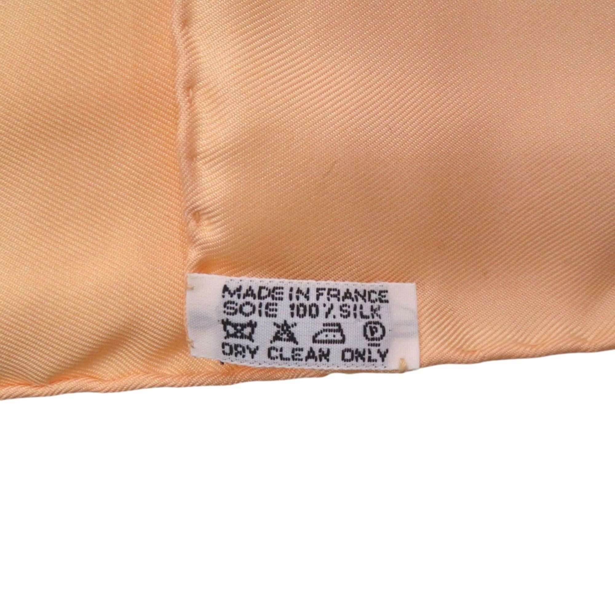 Hermes Hermes Excellent condition Hermès Carré 90 "Friends of the Sea" silk scarf in orange and pastel purple (1061) Size ONE SIZE - 4 Thumbnail