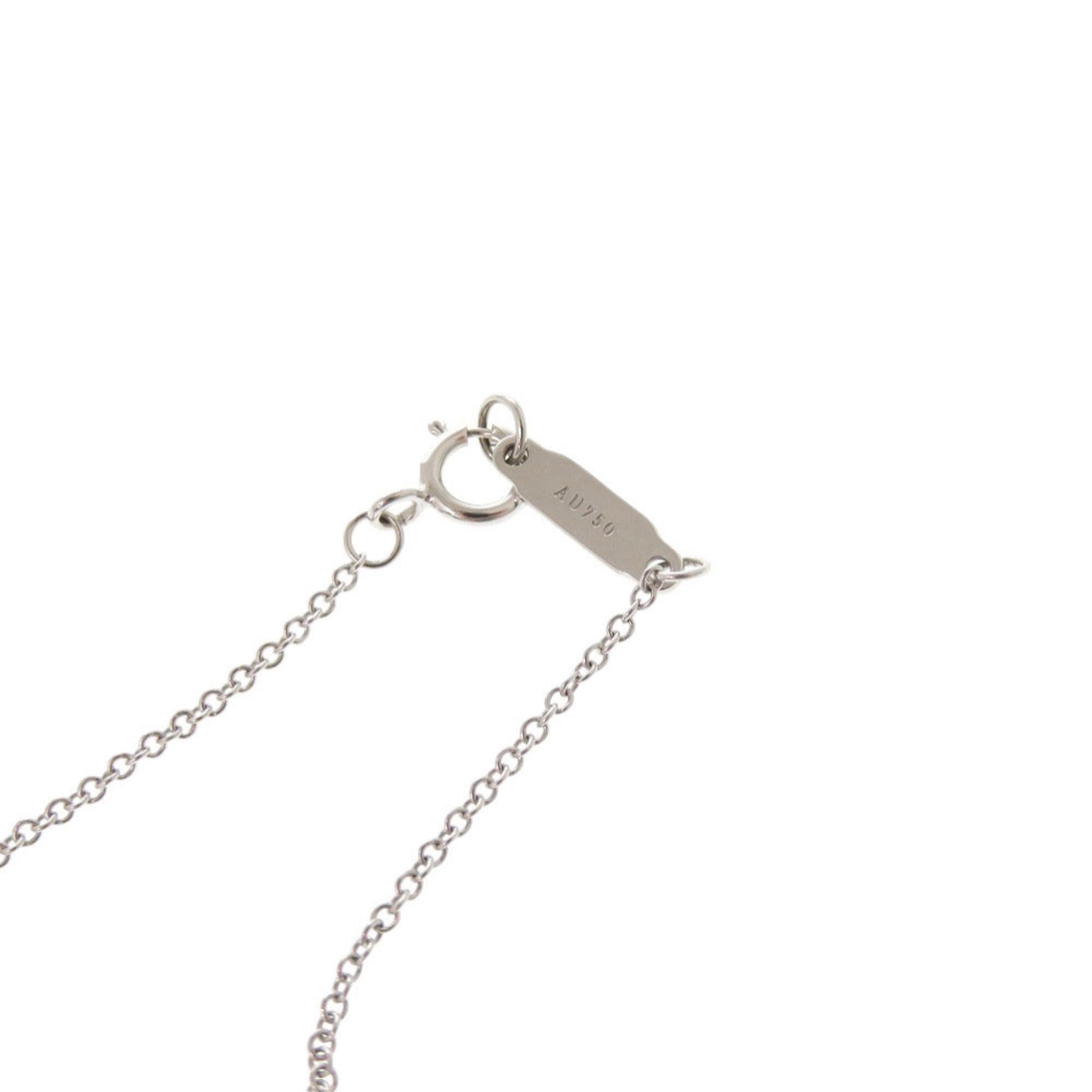 Tiffany & Co. Excellent condition Tiffany T Smile small necklace in 18K white gold with sapphire and 750 gold. Item number 1416. Size ONE SIZE - 6 Thumbnail