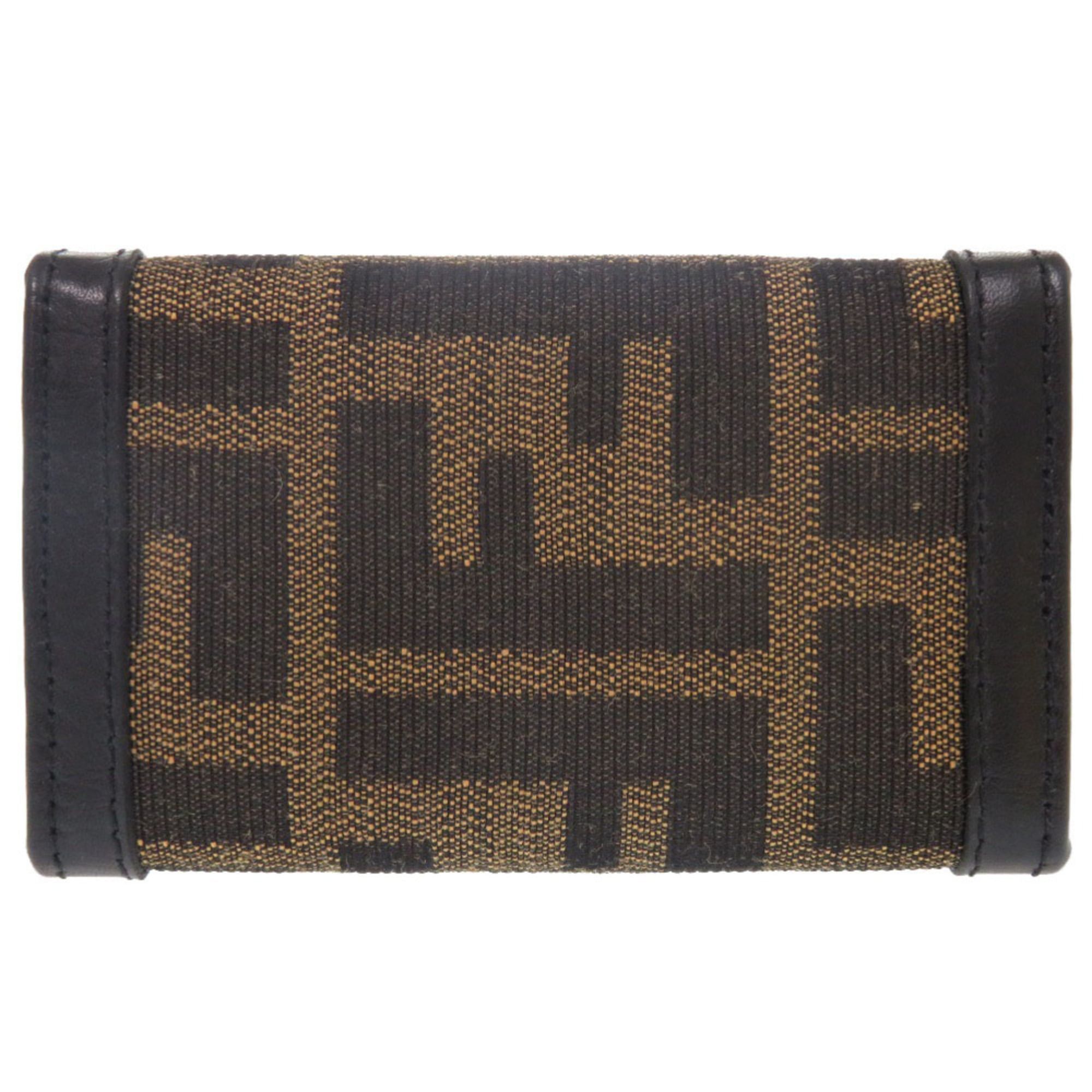 Fendi Like new Fendi Zucca canvas and leather brown 6-ring key case 1138 Size ONE SIZE - 3 Thumbnail