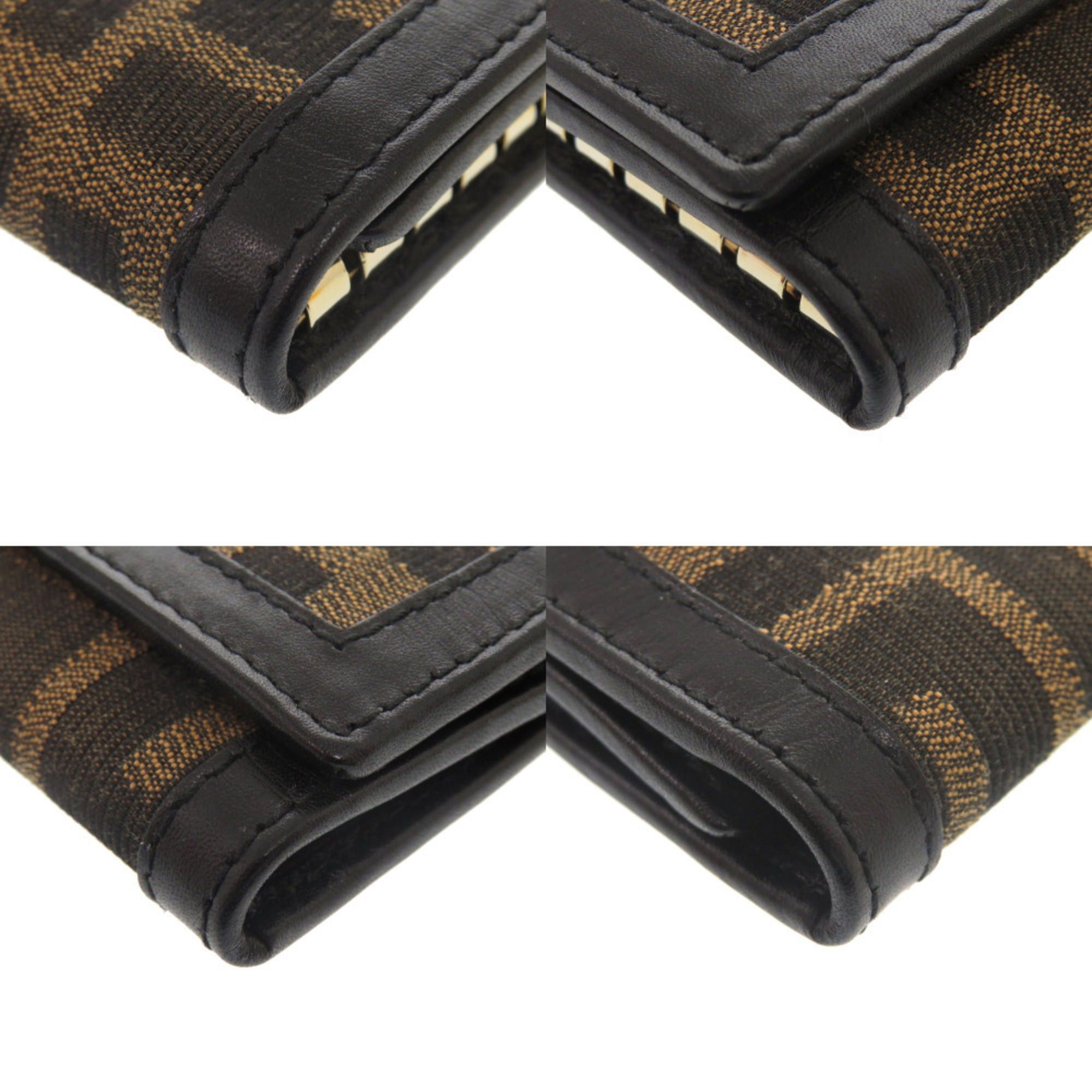 Fendi Like new Fendi Zucca canvas and leather brown 6-ring key case 1138 Size ONE SIZE - 4 Thumbnail