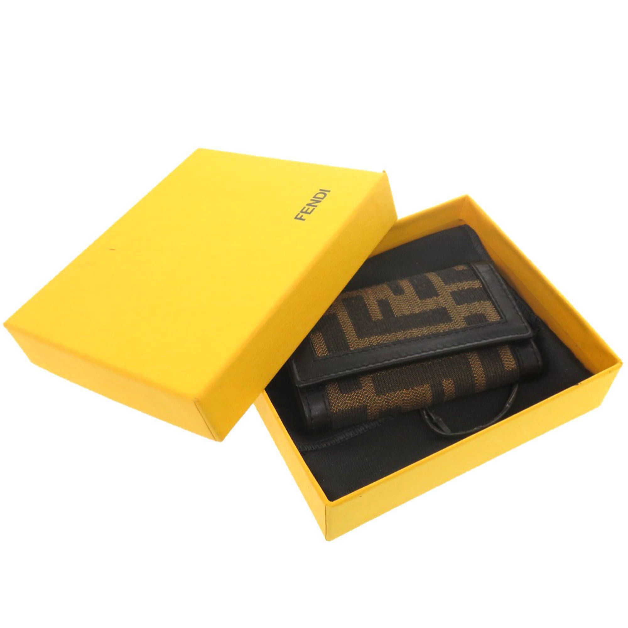 Fendi Like new Fendi Zucca canvas and leather brown 6-ring key case 1138 Size ONE SIZE - 2 Thumbnail