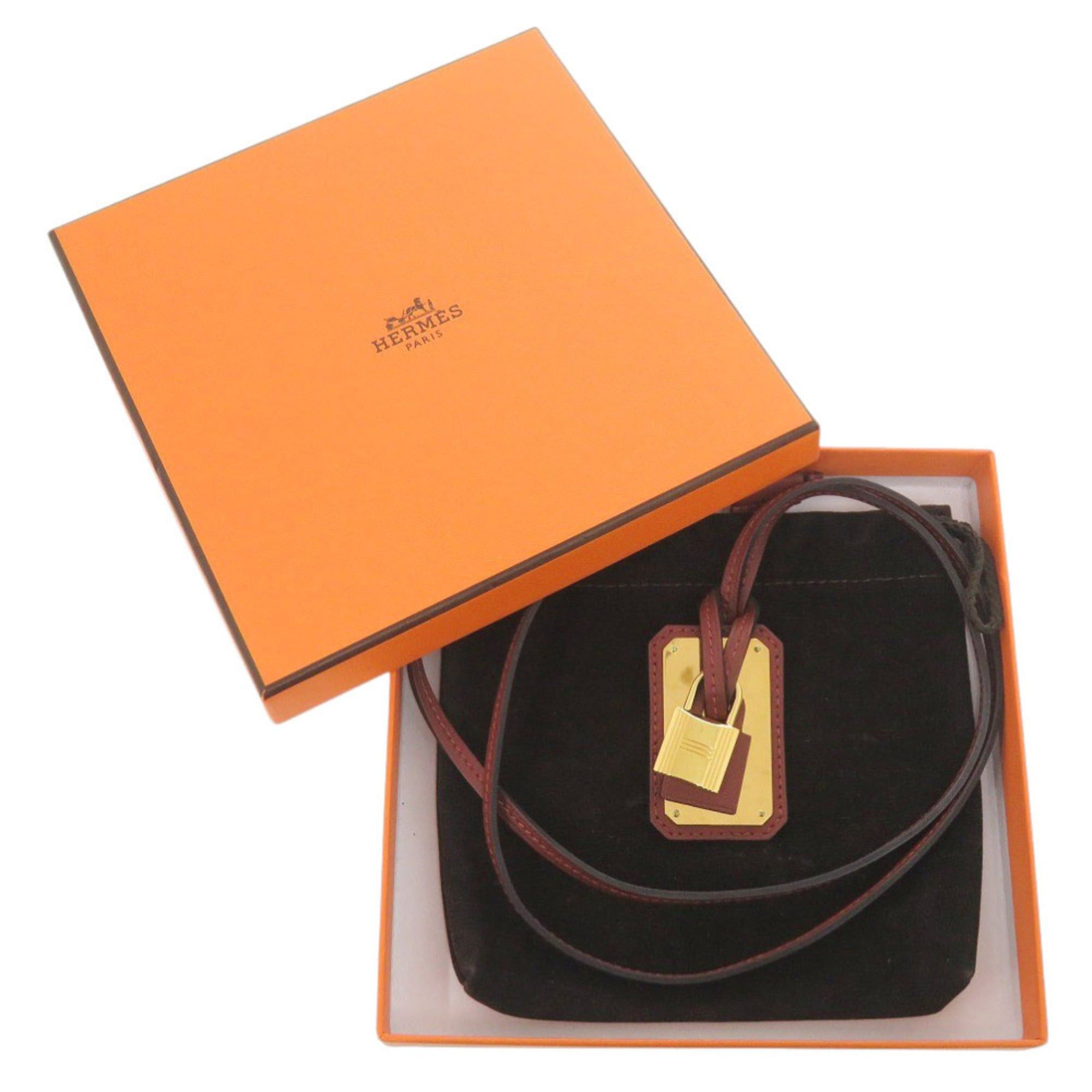 Hermes Hermes Like new Hermès O'Kelly GM Swift Rouge H Leather Pendant Necklace in Red with Gold Hardware and Z Stamp (Made 2021) 1564 Size ONE SIZE - 2 Thumbnail