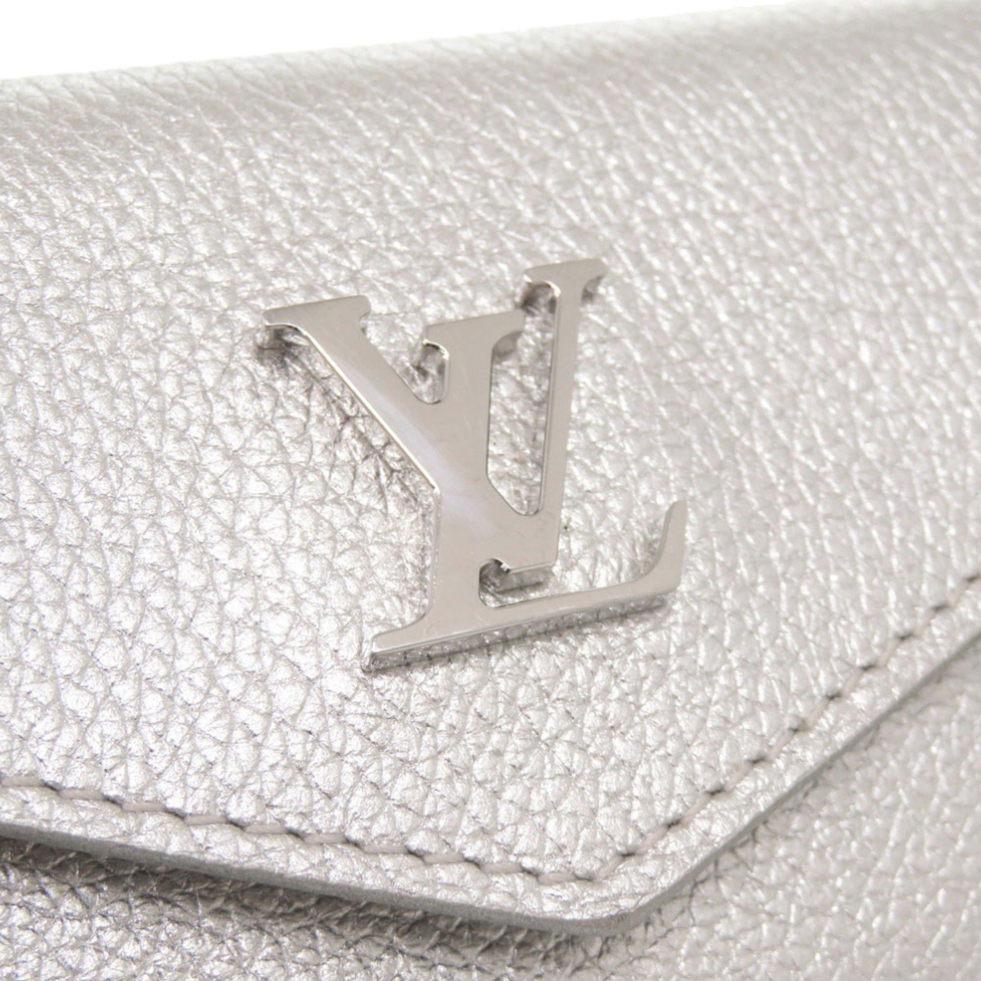 Louis Vuitton Excellent condition Louis Vuitton Portefeuille Rock Mini Leather Silver Tri-fold Wallet LV 1637 Size ONE SIZE - 8 Thumbnail