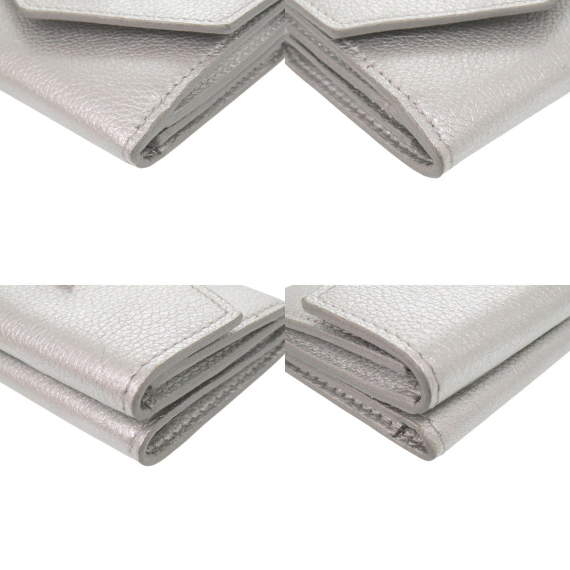 Louis Vuitton Excellent condition Louis Vuitton Portefeuille Rock Mini Leather Silver Tri-fold Wallet LV 1637 Size ONE SIZE - 4 Thumbnail